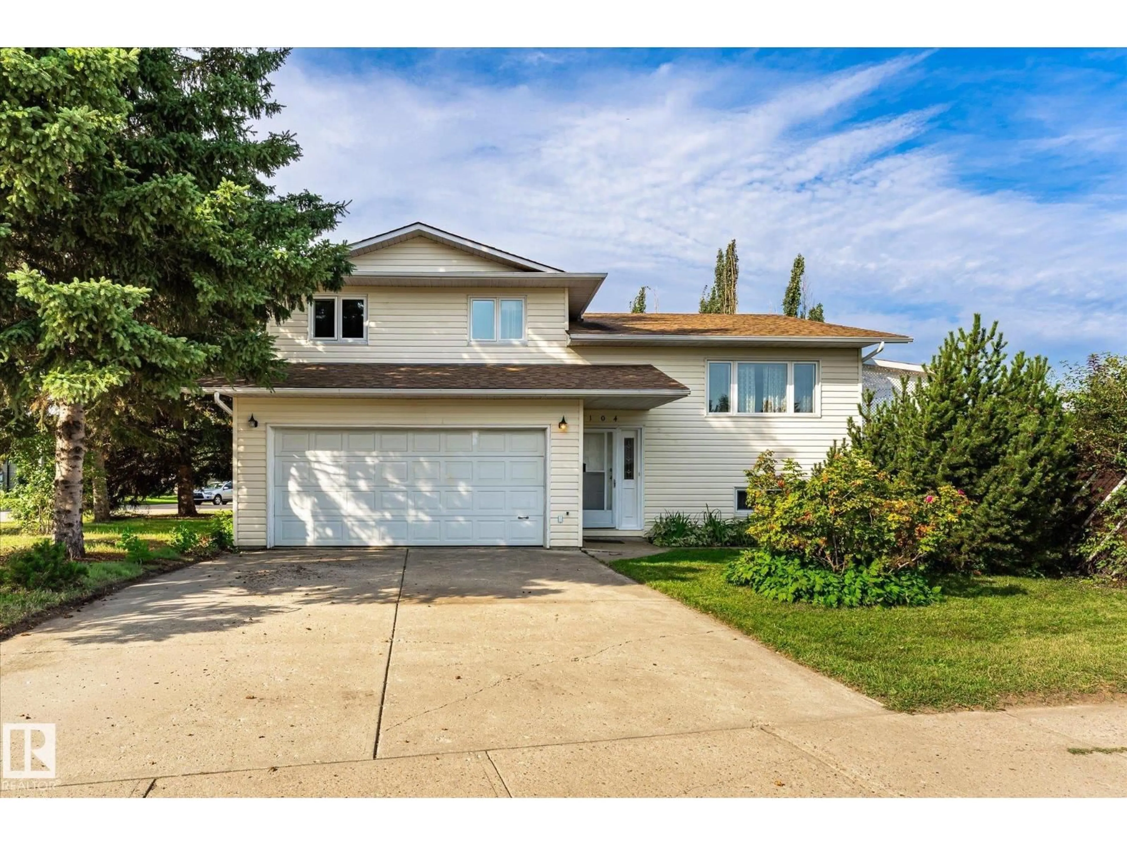 Home with vinyl exterior material, street for NW - 1104 58 ST, Edmonton Alberta T6L6J8