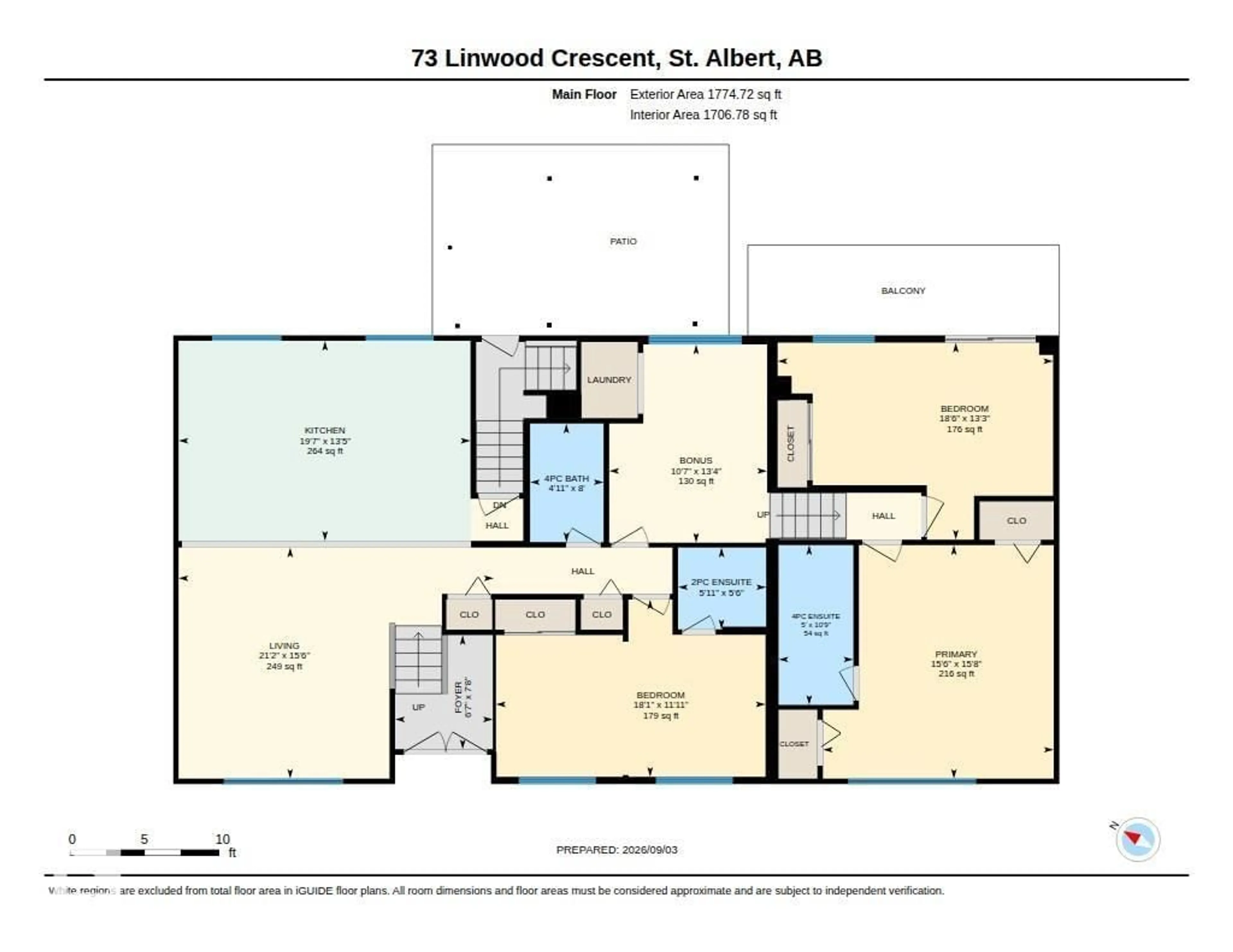 Floor plan for 73 LINWOOD CR, St. Albert Alberta T8N1P6