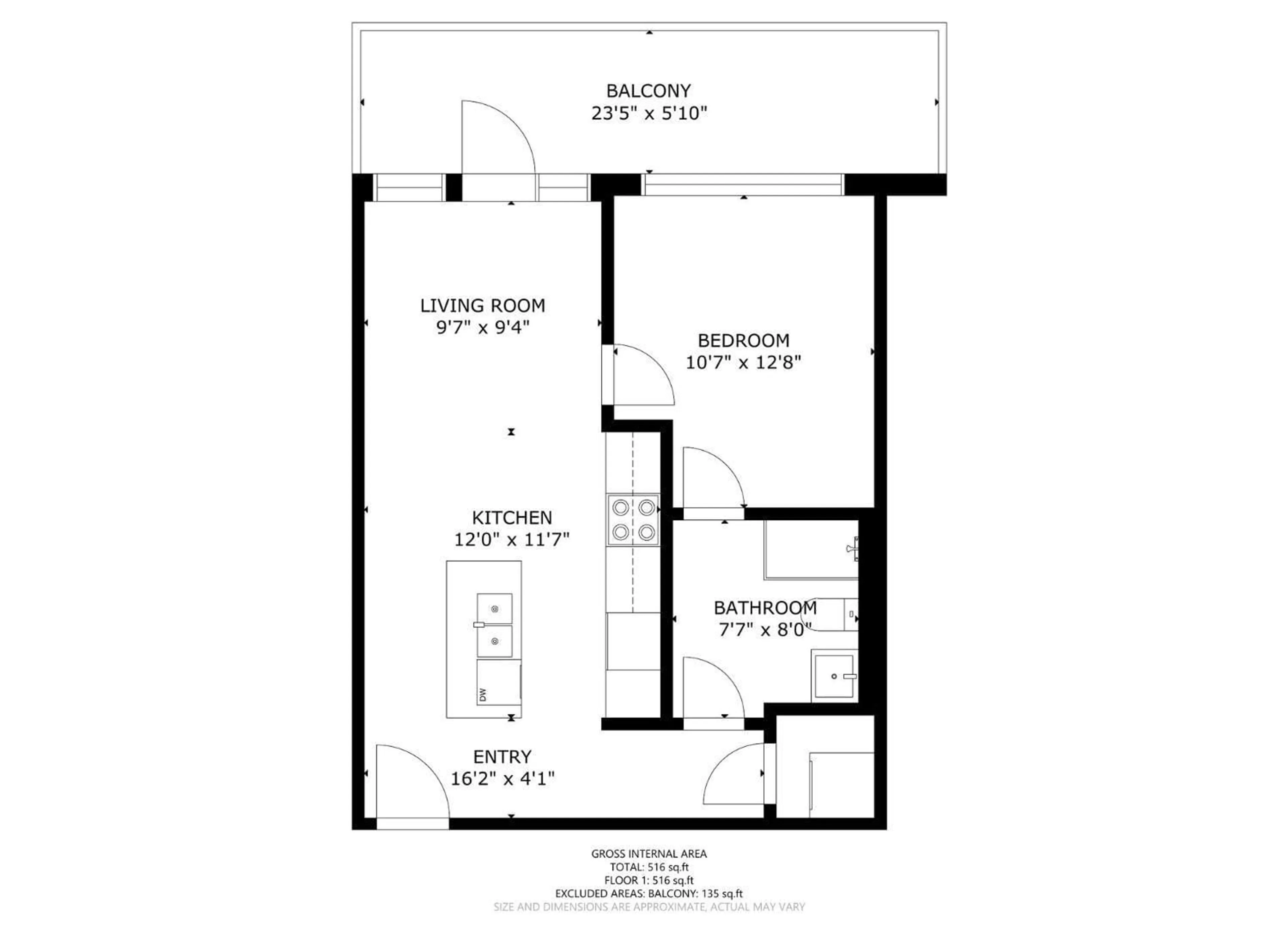Floor plan for 405 - 11503 76 AV, Edmonton Alberta T6G0K6