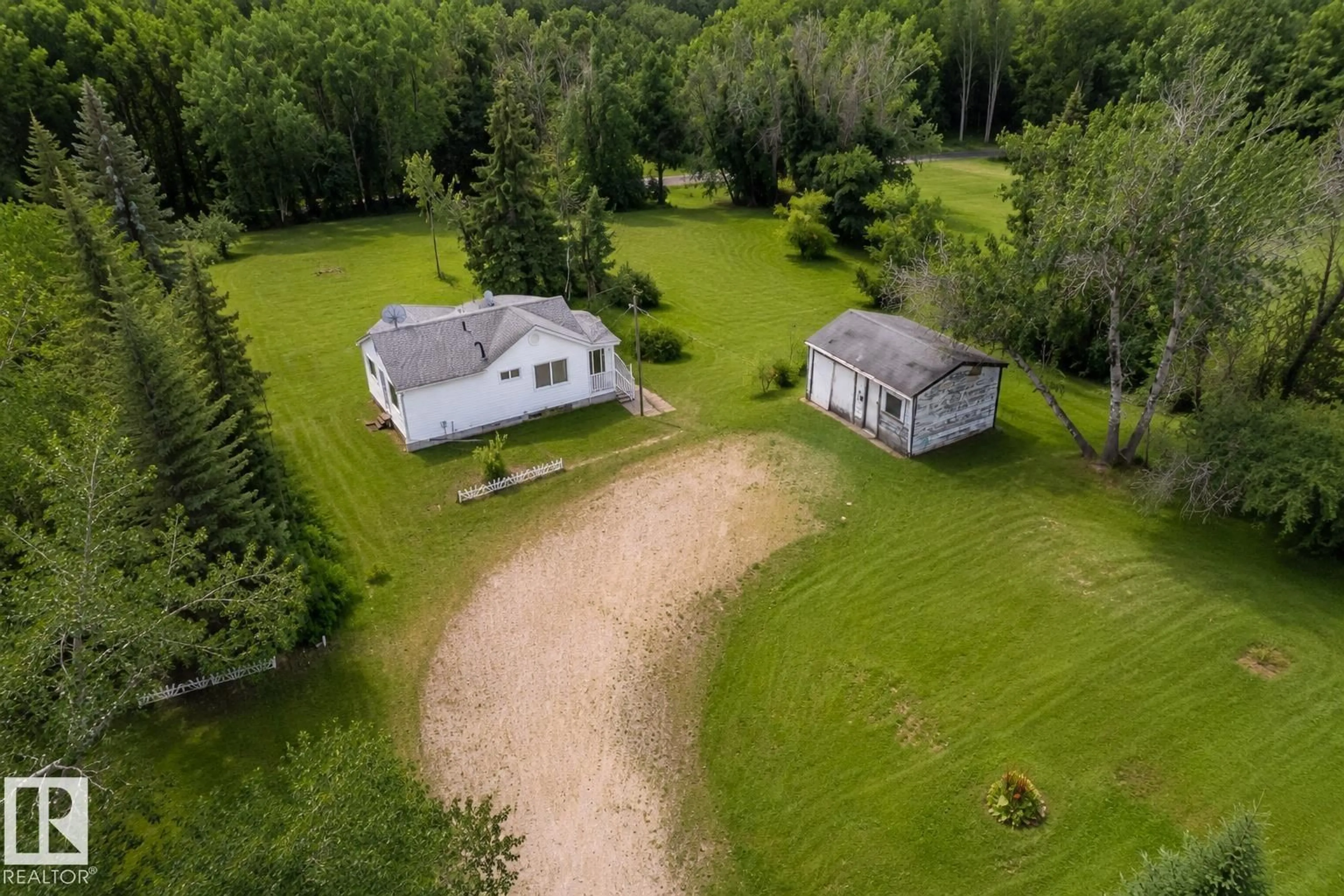 A pic from outside/outdoor area/front of a property/back of a property/a pic from drone, unknown for 42201 TWP RD 624, Rural Bonnyville M.D. Alberta T9M1P1