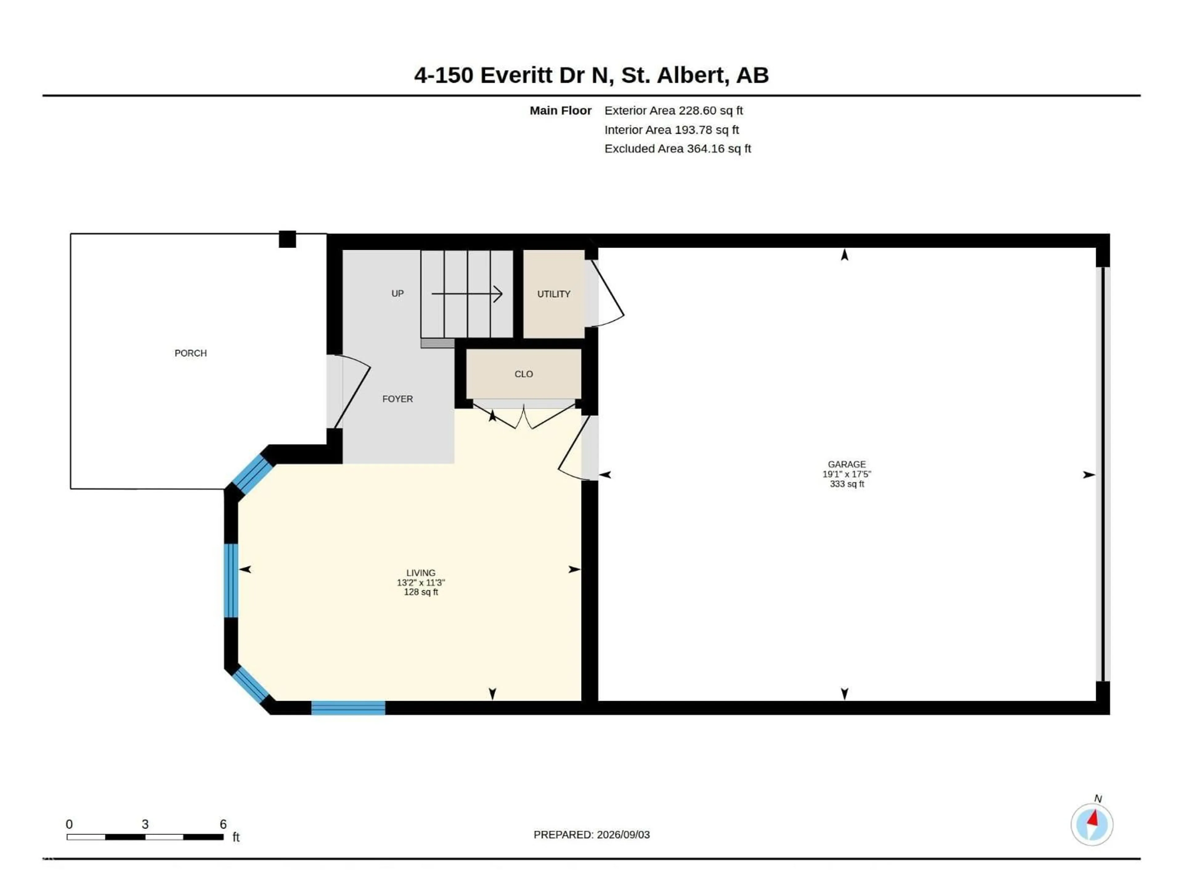 Floor plan for #4 - 150 EVERITT DR, St. Albert Alberta T8N7R8