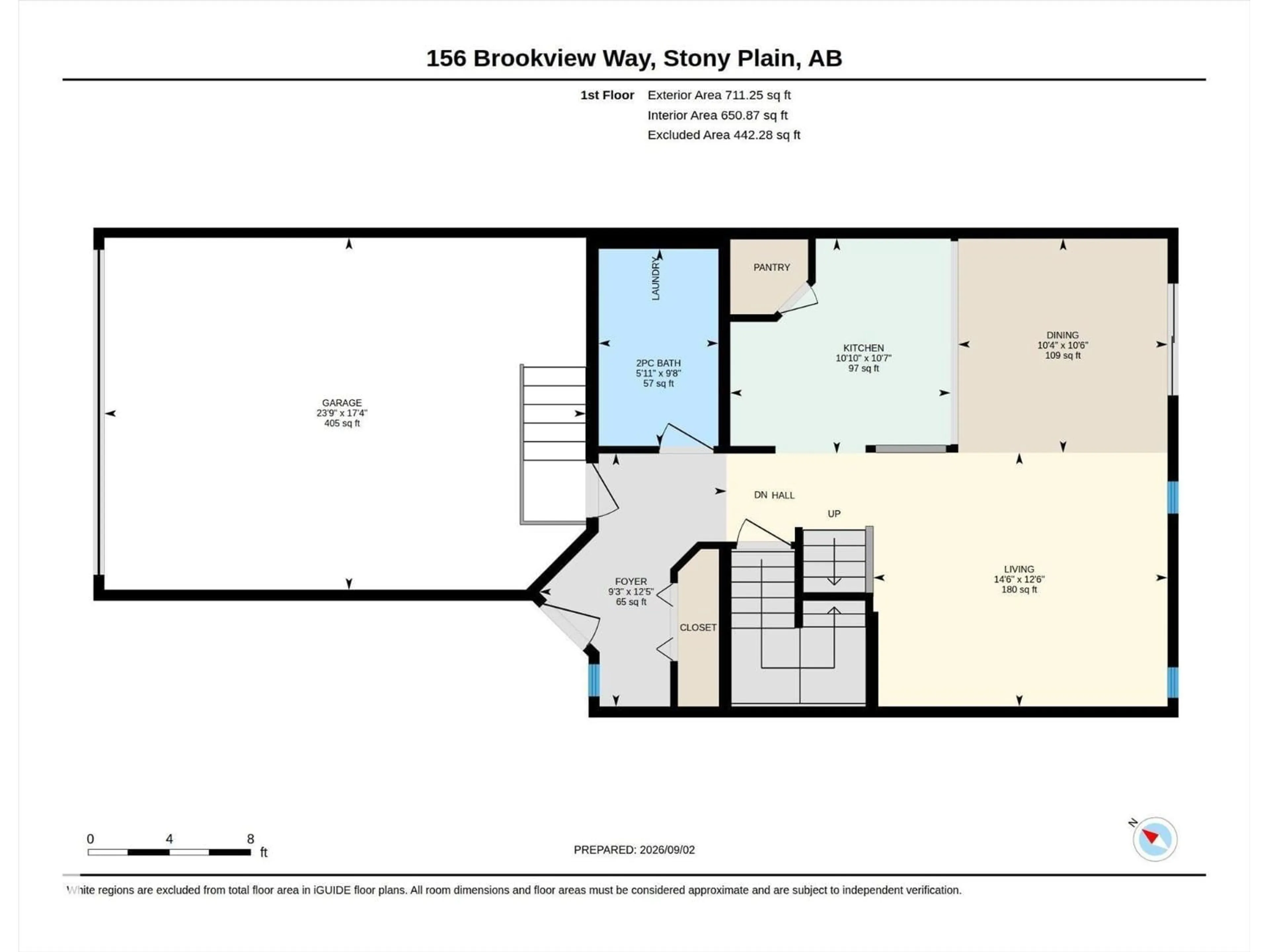 Floor plan for 156 BROOKVIEW WY, Stony Plain Alberta T7Z2X7