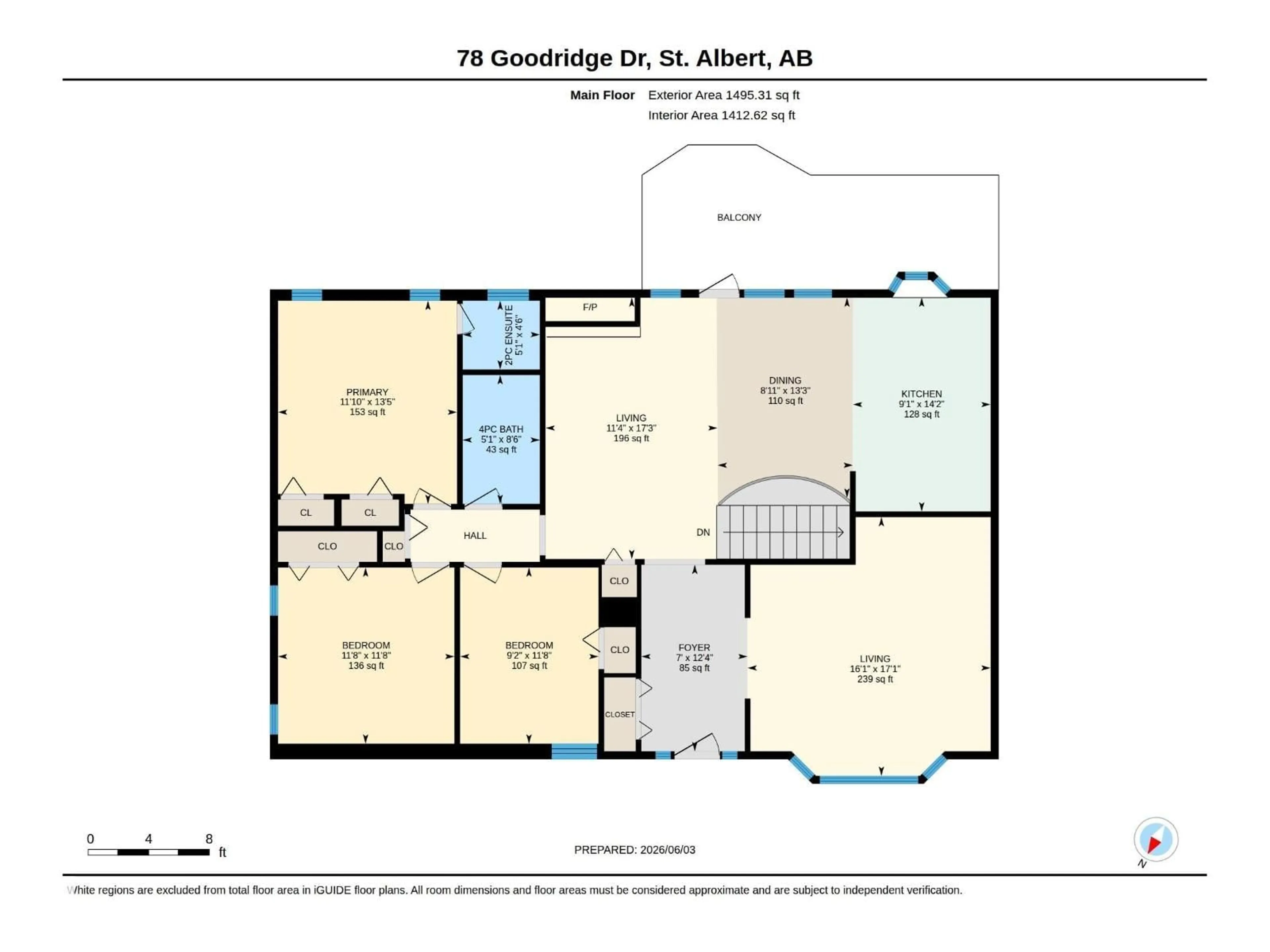Floor plan for 78 GOODRIDGE DR, St. Albert Alberta T8N2B2