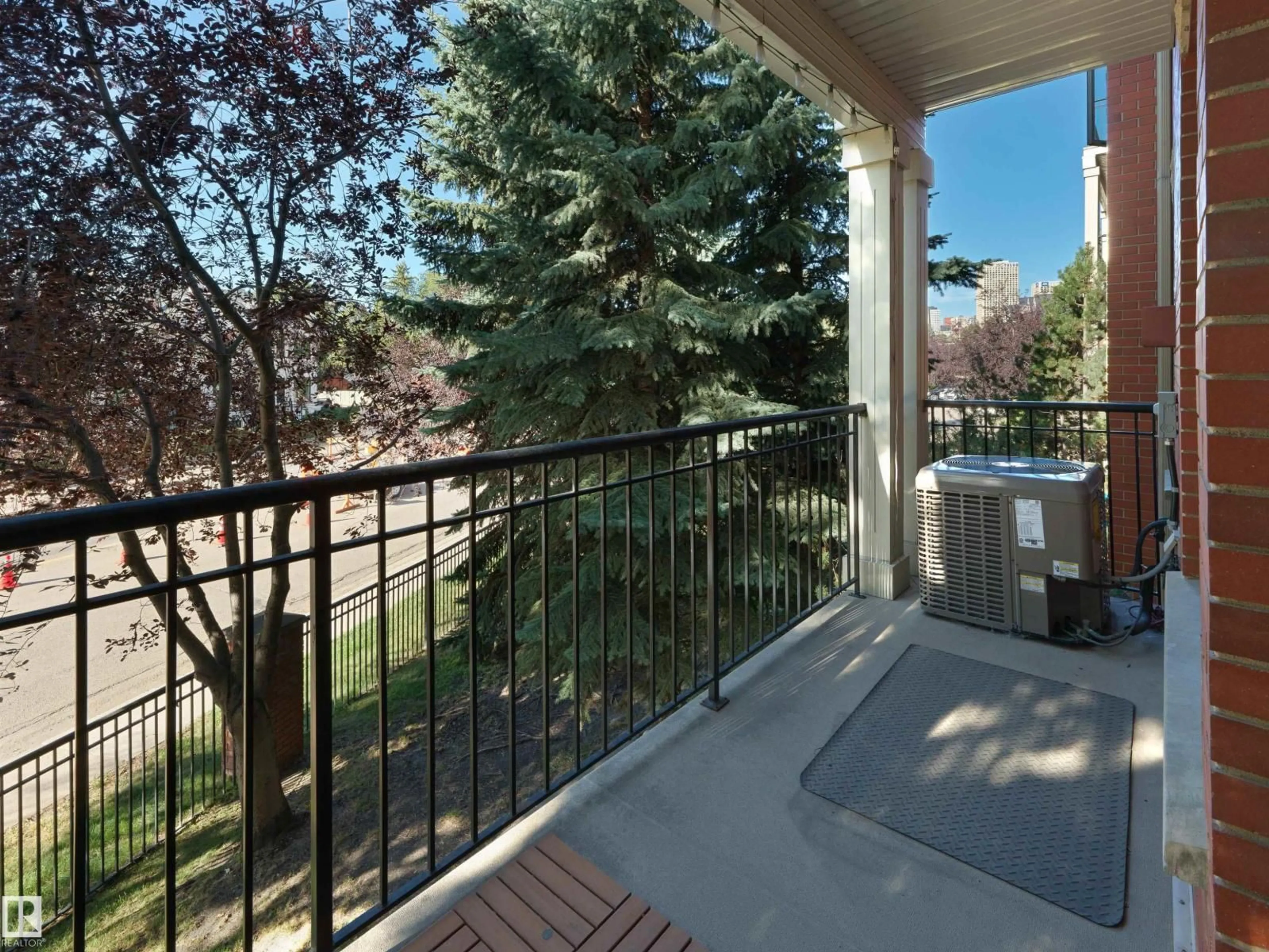 Patio, water/lake/river/ocean view for 209 - 9811 96A ST NW, Edmonton Alberta T6A4A4
