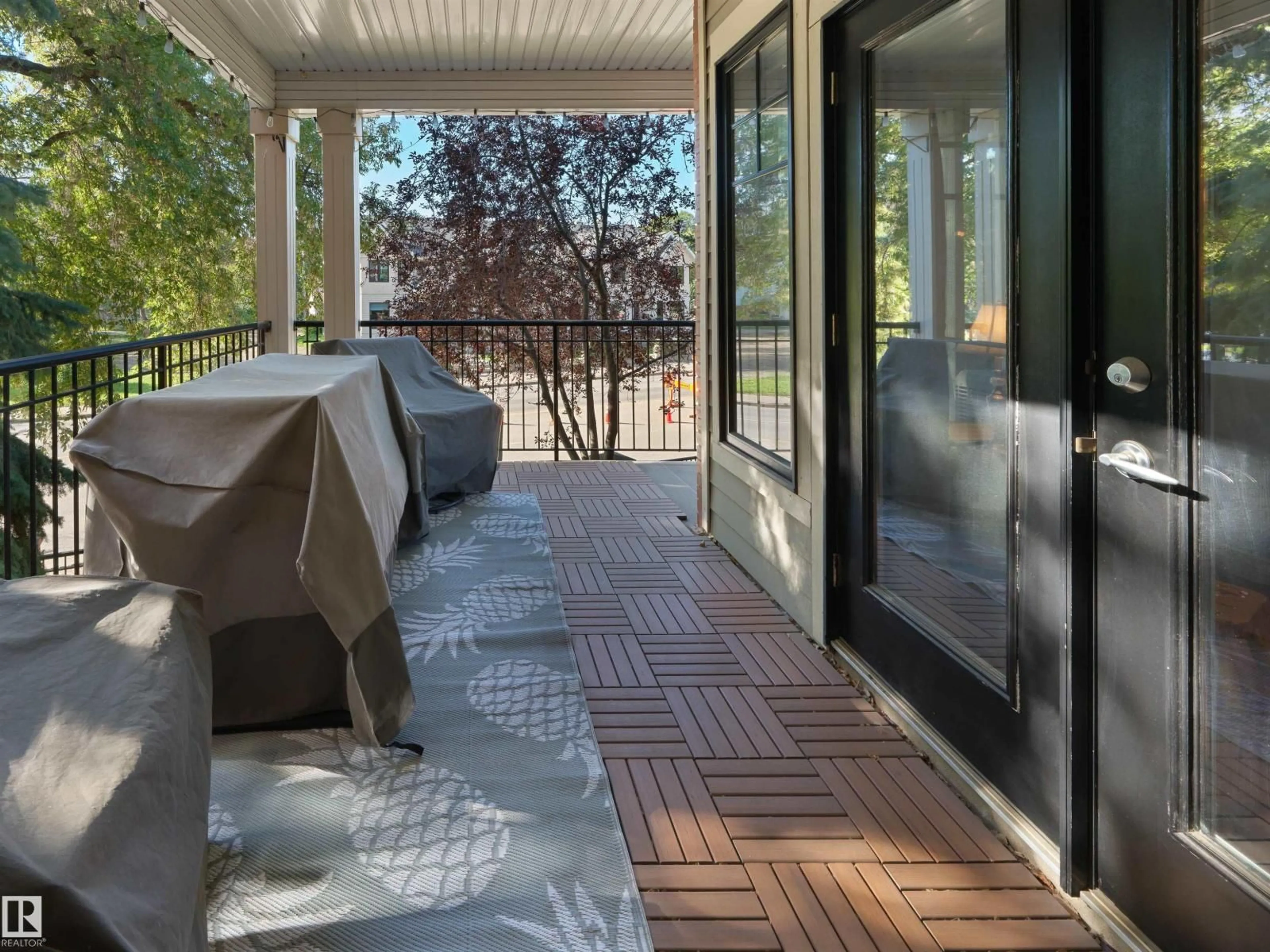 Patio, water/lake/river/ocean view for 209 - 9811 96A ST NW, Edmonton Alberta T6A4A4