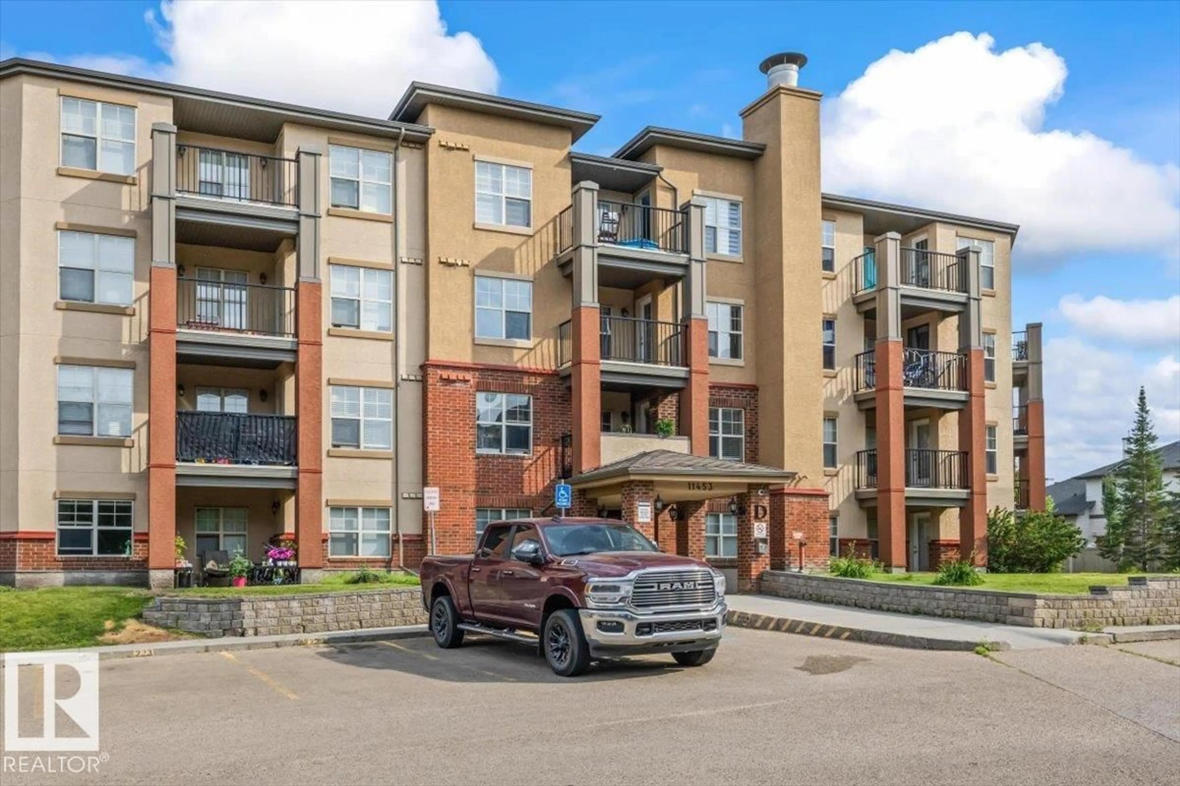 A pic from outside/outdoor area/front of a property/back of a property/a pic from drone, unknown for #115 - 11453 ELLERSLIE RD, Edmonton Alberta T6W1T3