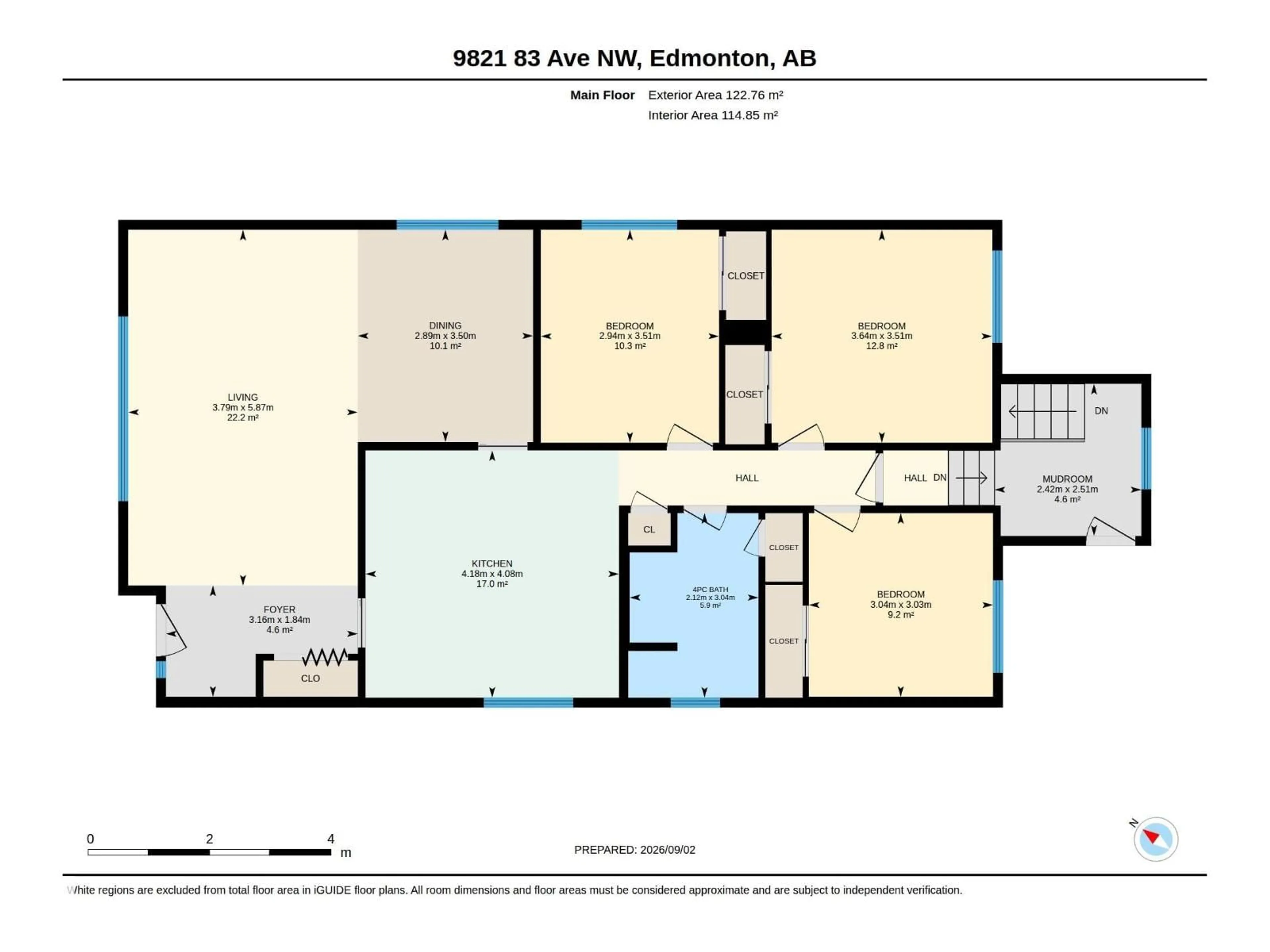 Floor plan for NW - 9821 83 AV, Edmonton Alberta T6E2B8