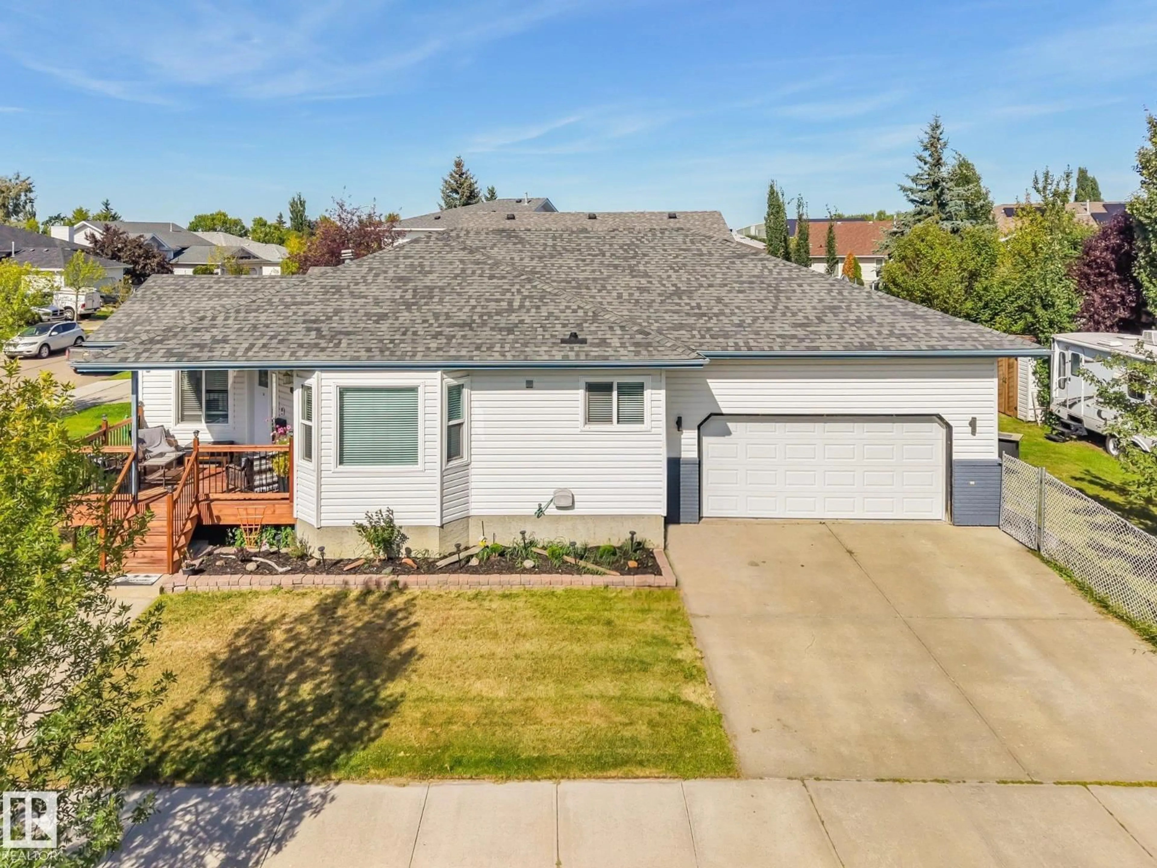A pic from outside/outdoor area/front of a property/back of a property/a pic from drone, street for 1 MULLEN CO, Leduc Alberta T9E6S3