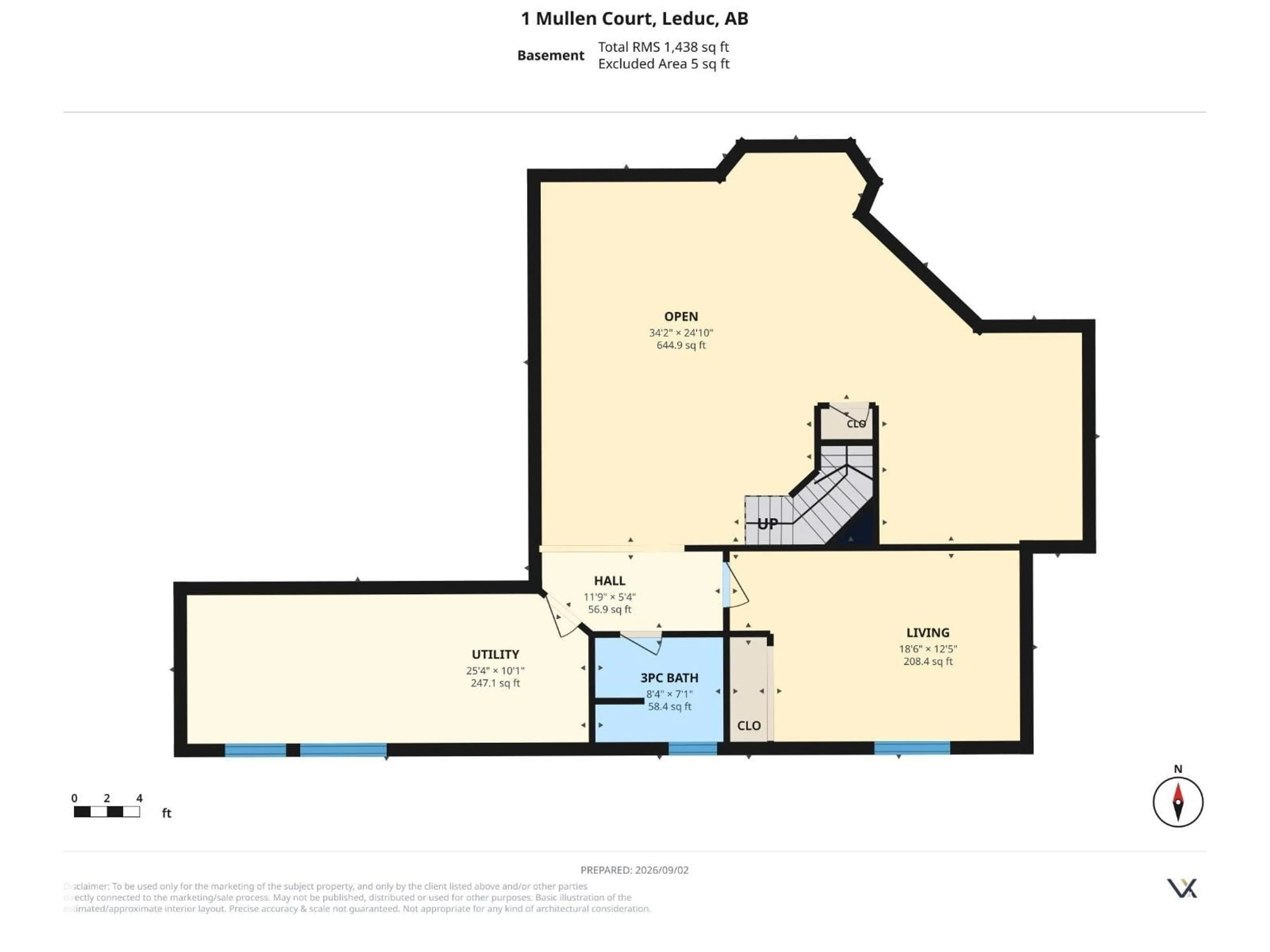 Floor plan for 1 MULLEN CO, Leduc Alberta T9E6S3