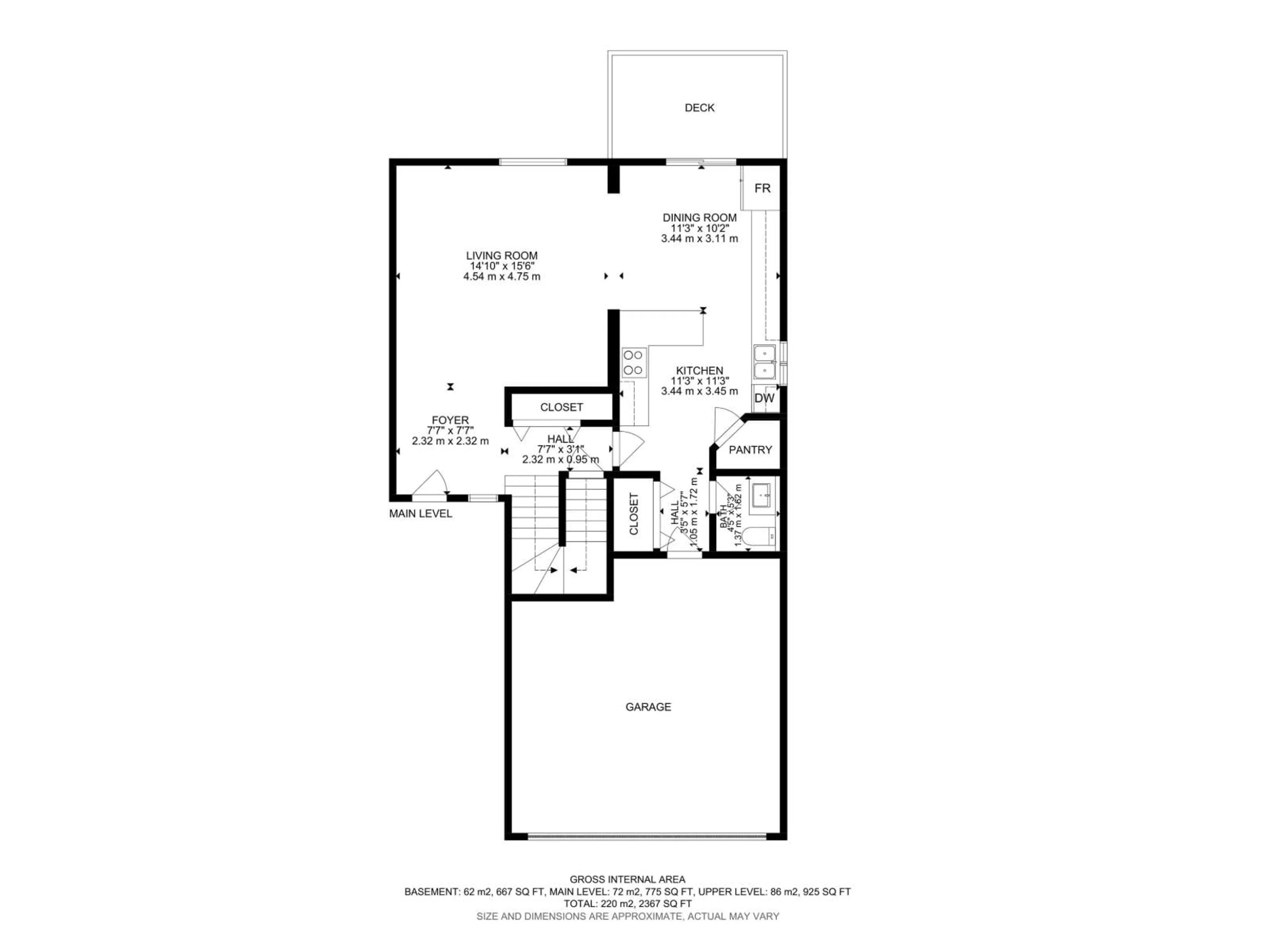 Floor plan for 4712 201 ST, Edmonton Alberta T6M2X7