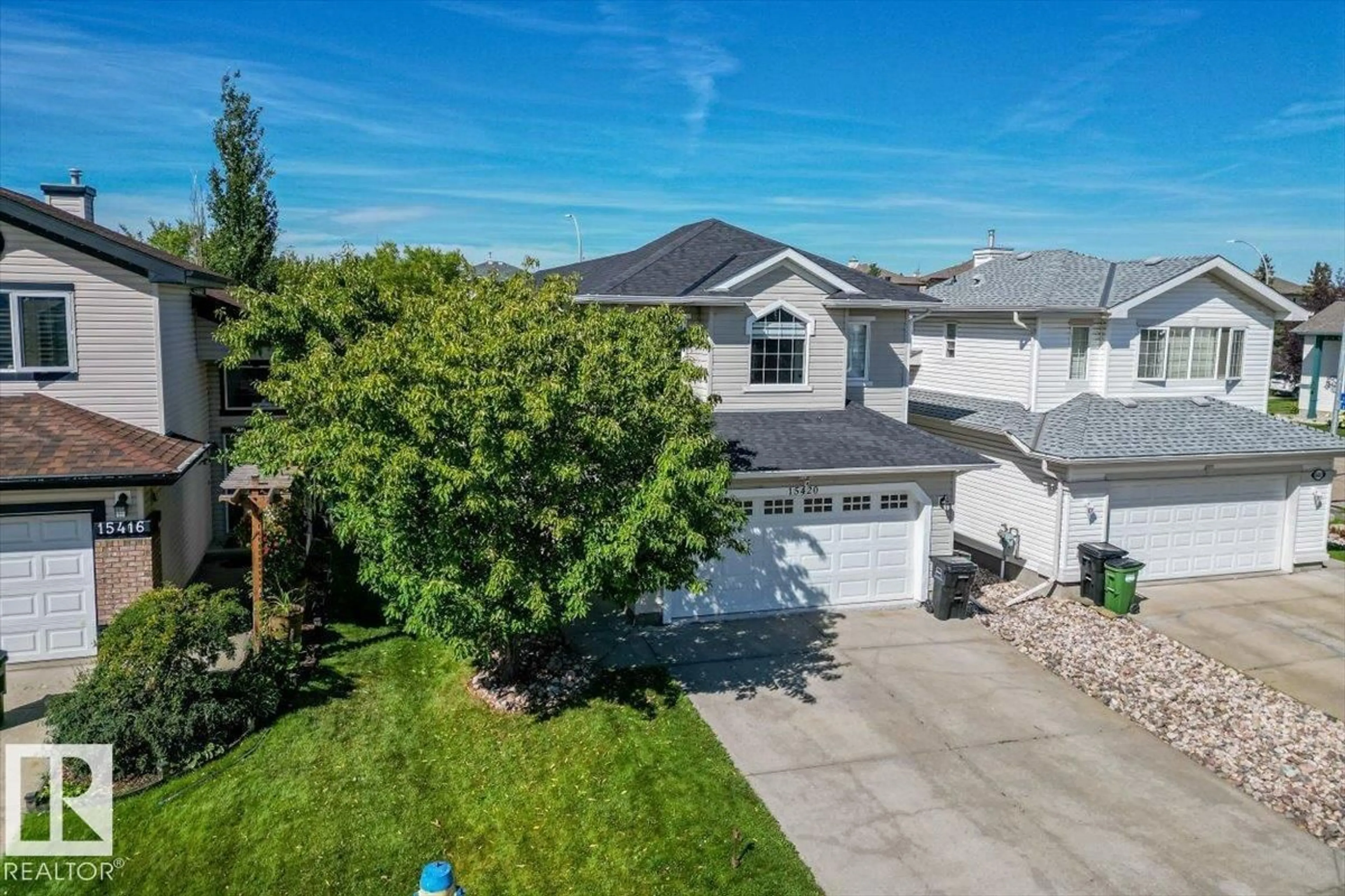 A pic from outside/outdoor area/front of a property/back of a property/a pic from drone, street for NW - 15420 44 ST, Edmonton Alberta T5Y3G8