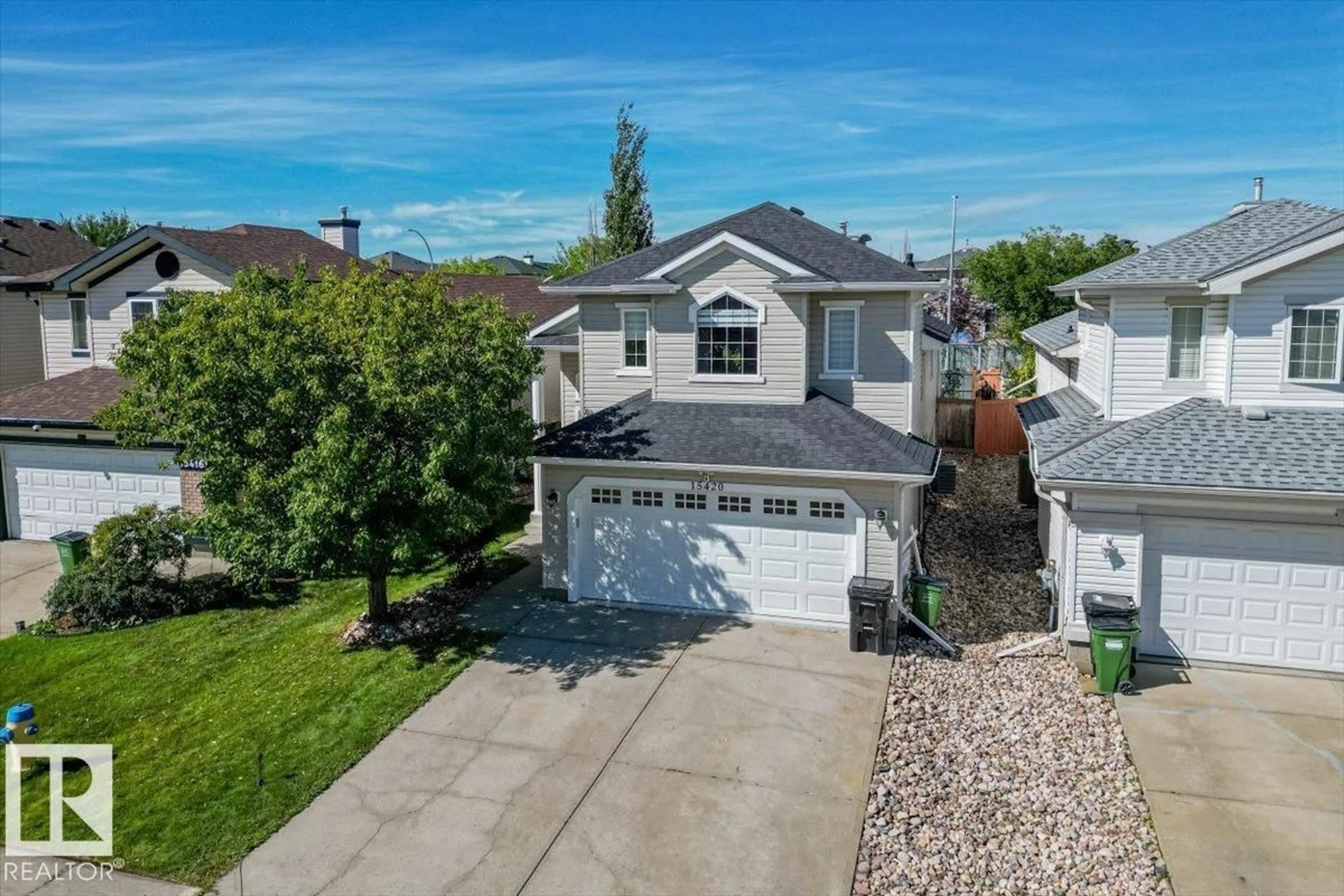 A pic from outside/outdoor area/front of a property/back of a property/a pic from drone, street for NW - 15420 44 ST, Edmonton Alberta T5Y3G8