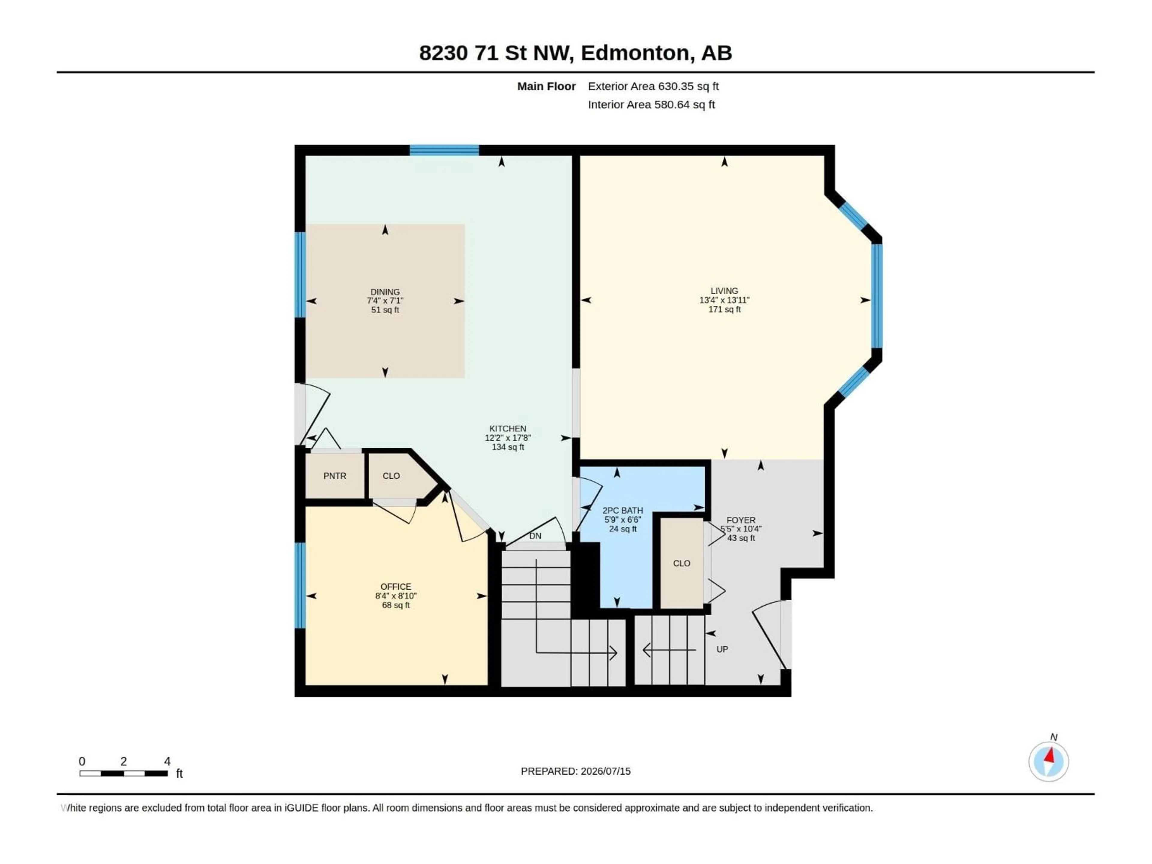 Floor plan for 8230 71 ST, Edmonton Alberta T6B1X2