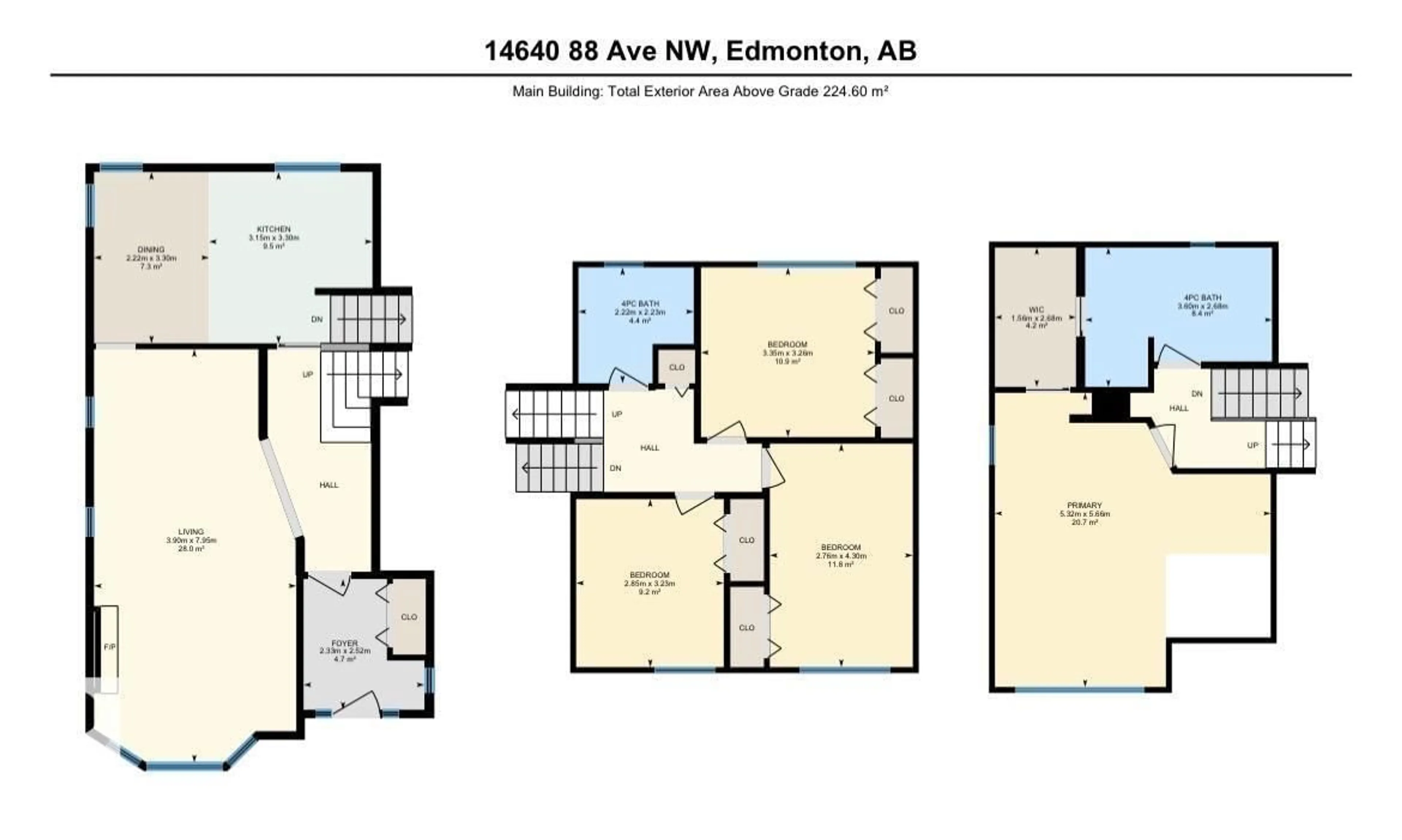 Floor plan for 14640 88 AV, Edmonton Alberta T5R4J8