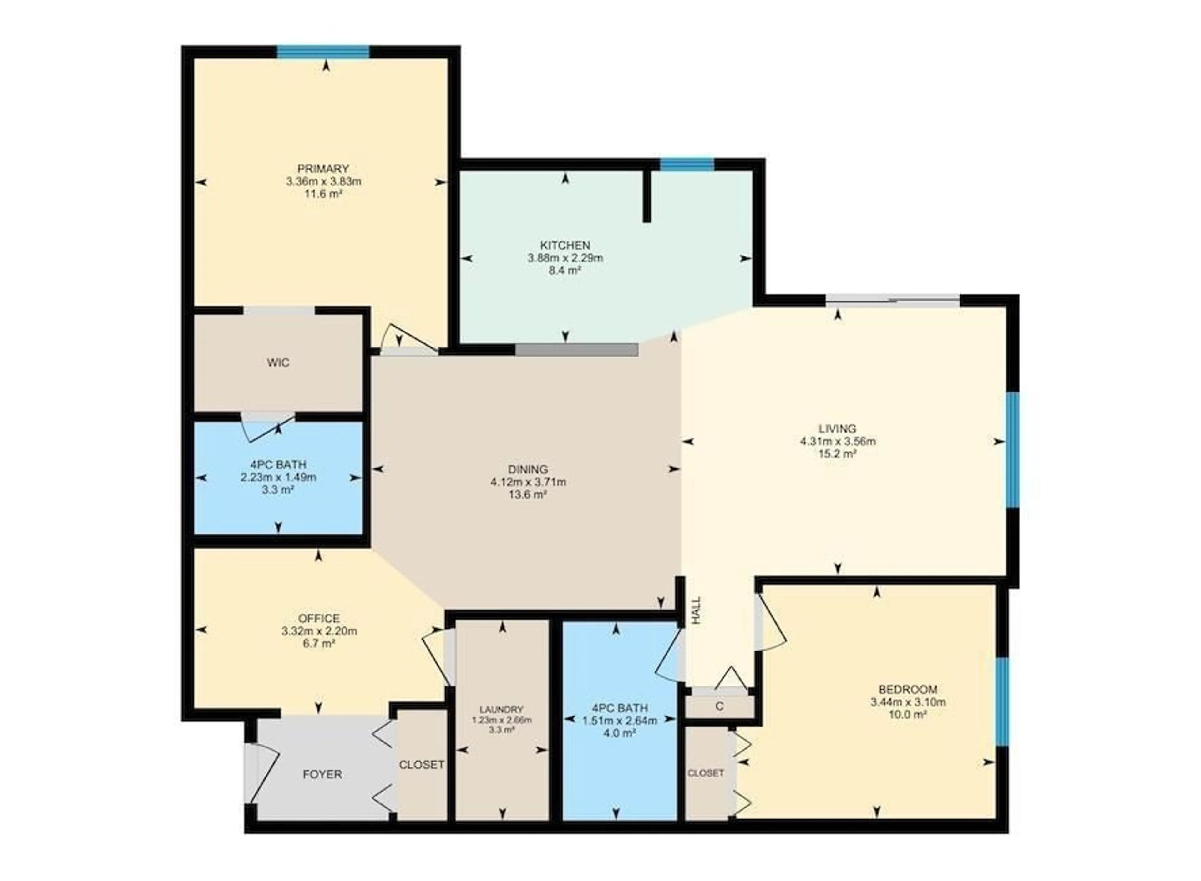 Floor plan for 1060 - 317 MCCONACHIE BV, Edmonton Alberta T5Y0W9