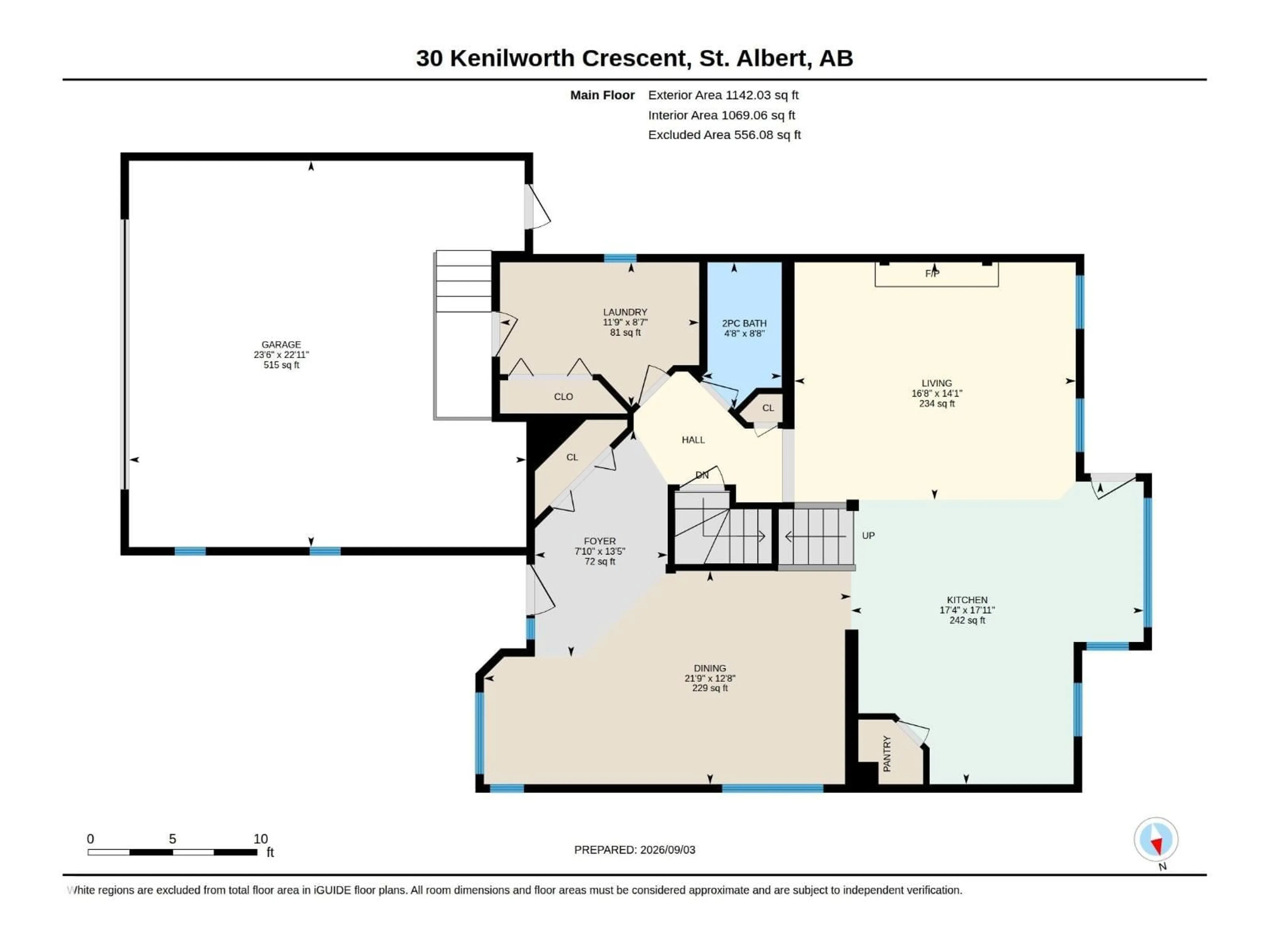 Floor plan for 30 KENILWORTH CR, St. Albert Alberta T8N6J4
