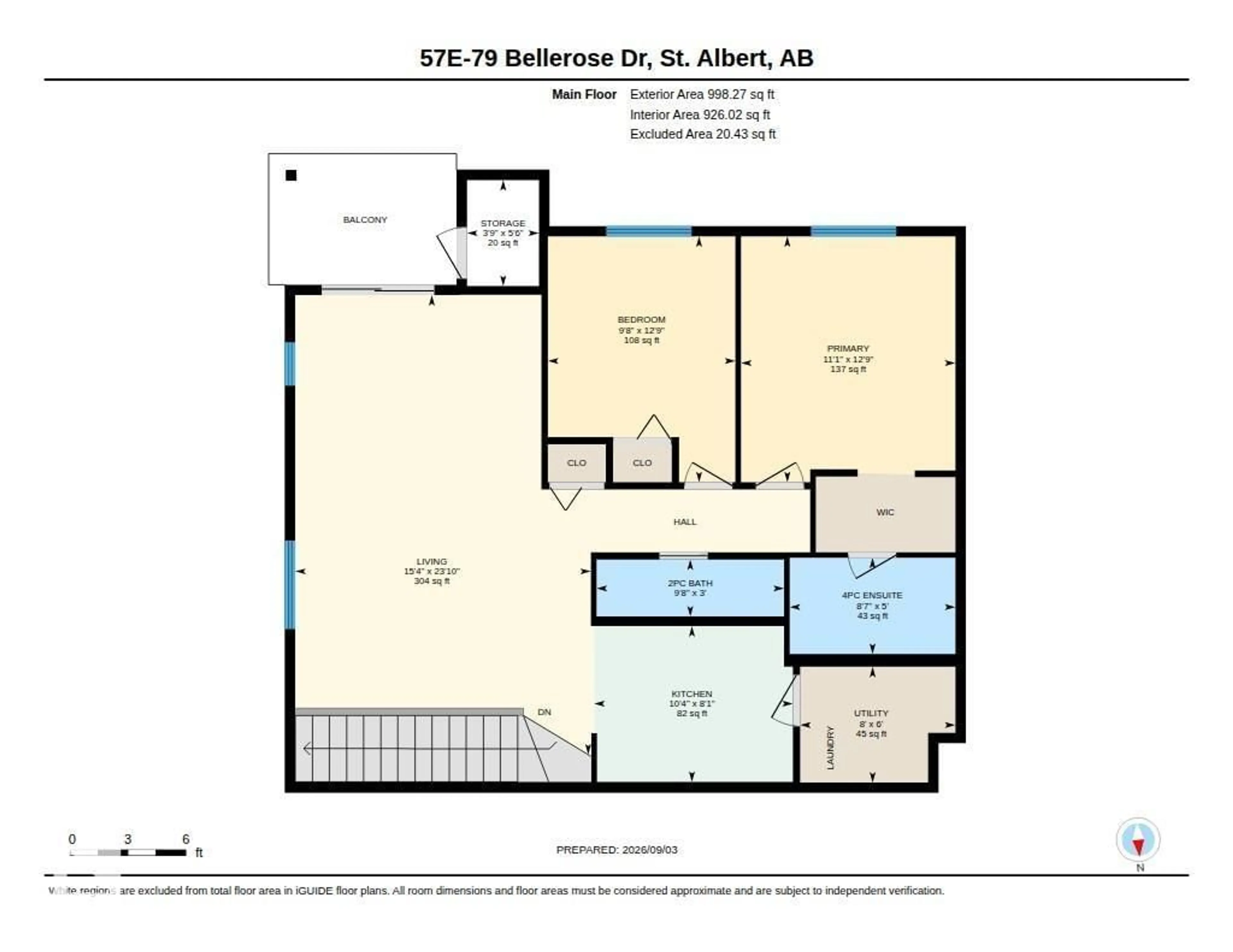 Floor plan for 79 - 57E BELLEROSE DR, St. Albert Alberta T8N1C5