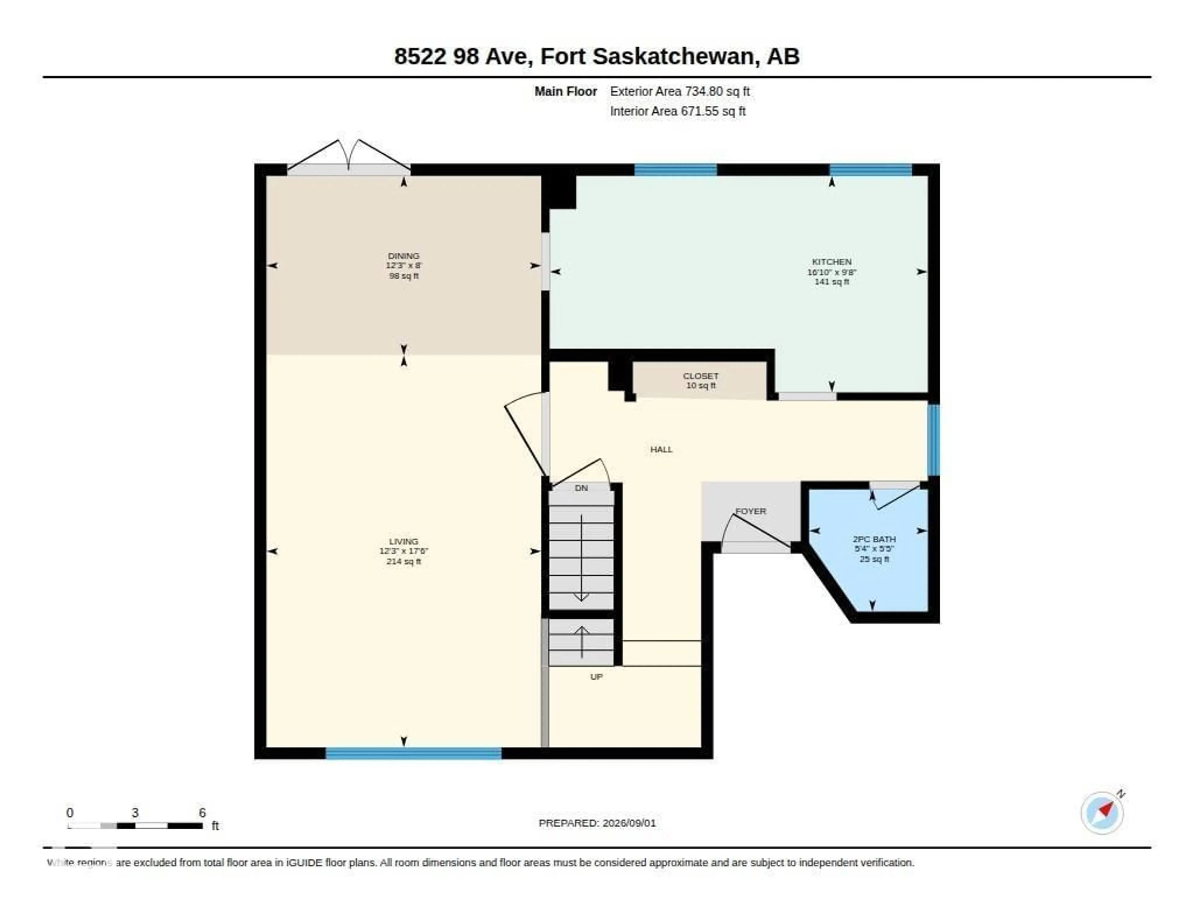 Floor plan for 8522 98 AV, Fort Saskatchewan Alberta T8L3A3