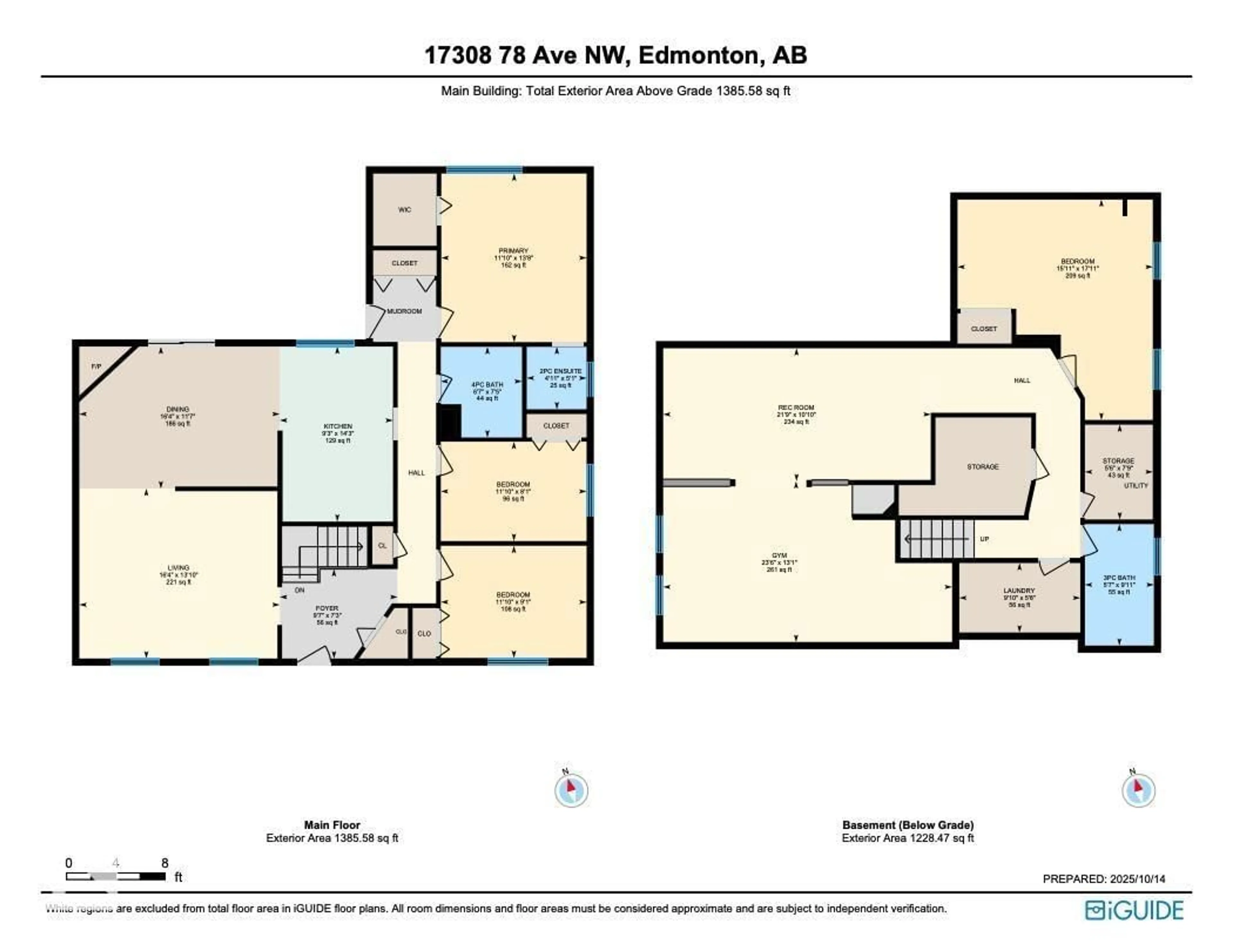 Floor plan for NW - 17308 78 AV, Edmonton Alberta T5T0J1