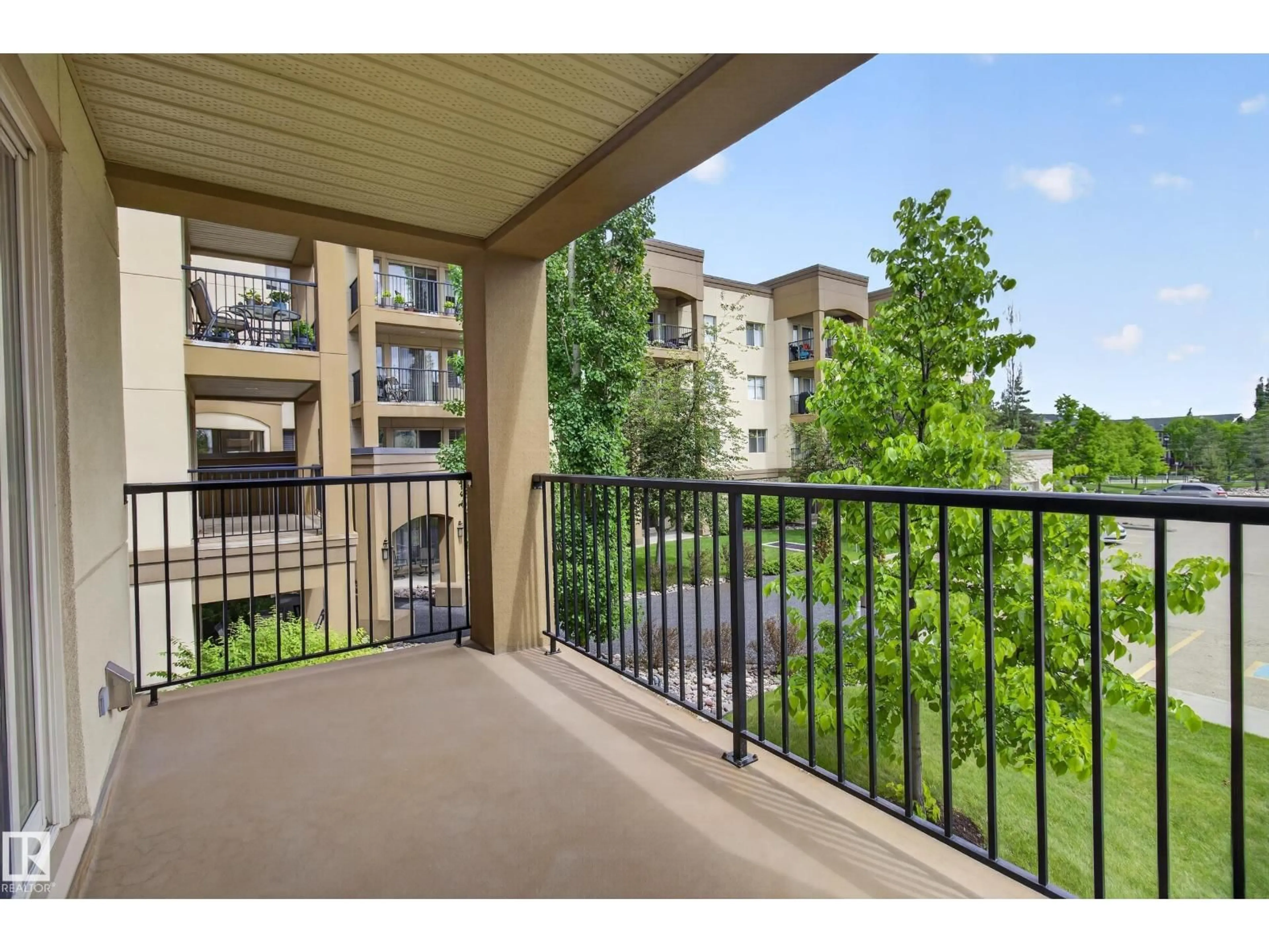 Balcony in the apartment, water/lake/river/ocean view for 400 - 237 PALISADES WAY, Sherwood Park Alberta T5H0H4