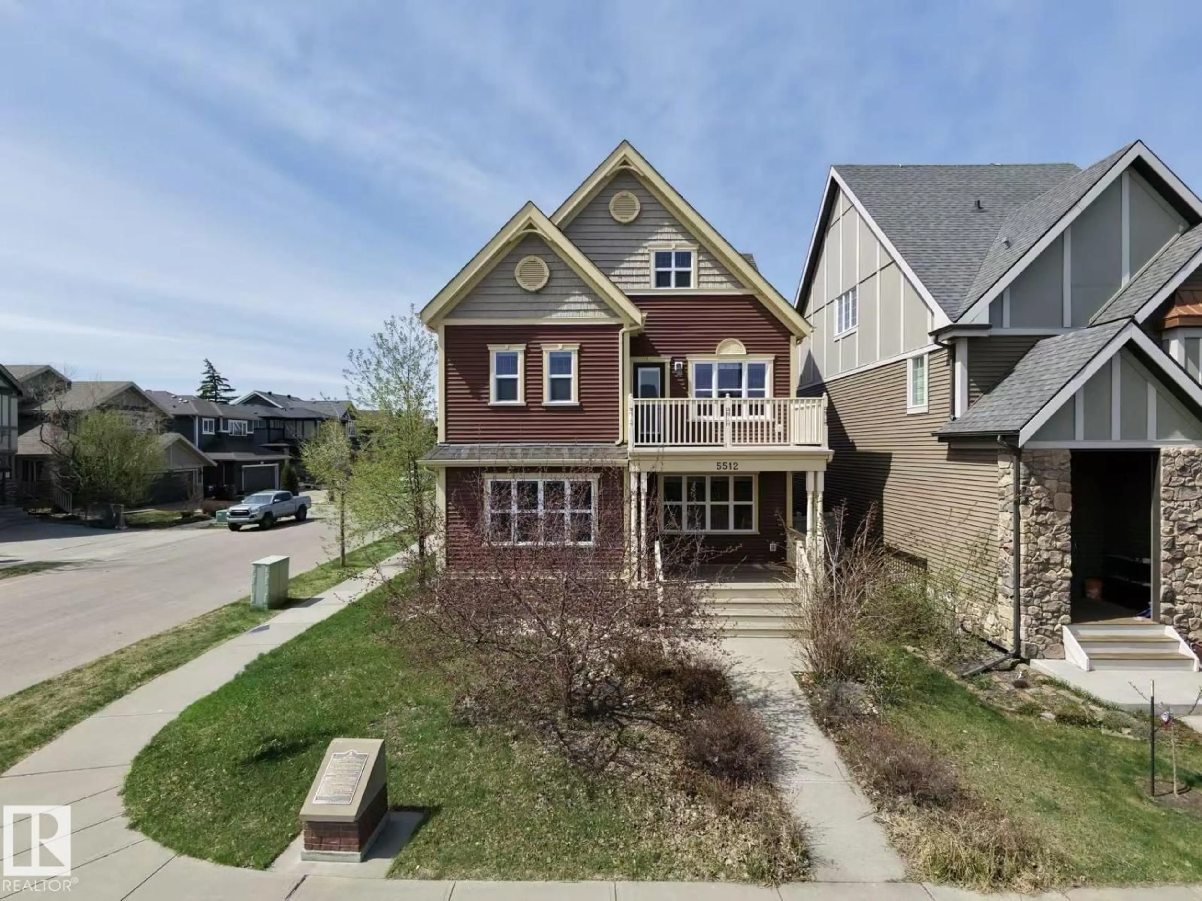 A pic from outside/outdoor area/front of a property/back of a property/a pic from drone, street for 5512 CONESTOGA NW, Edmonton Alberta T5E6R6