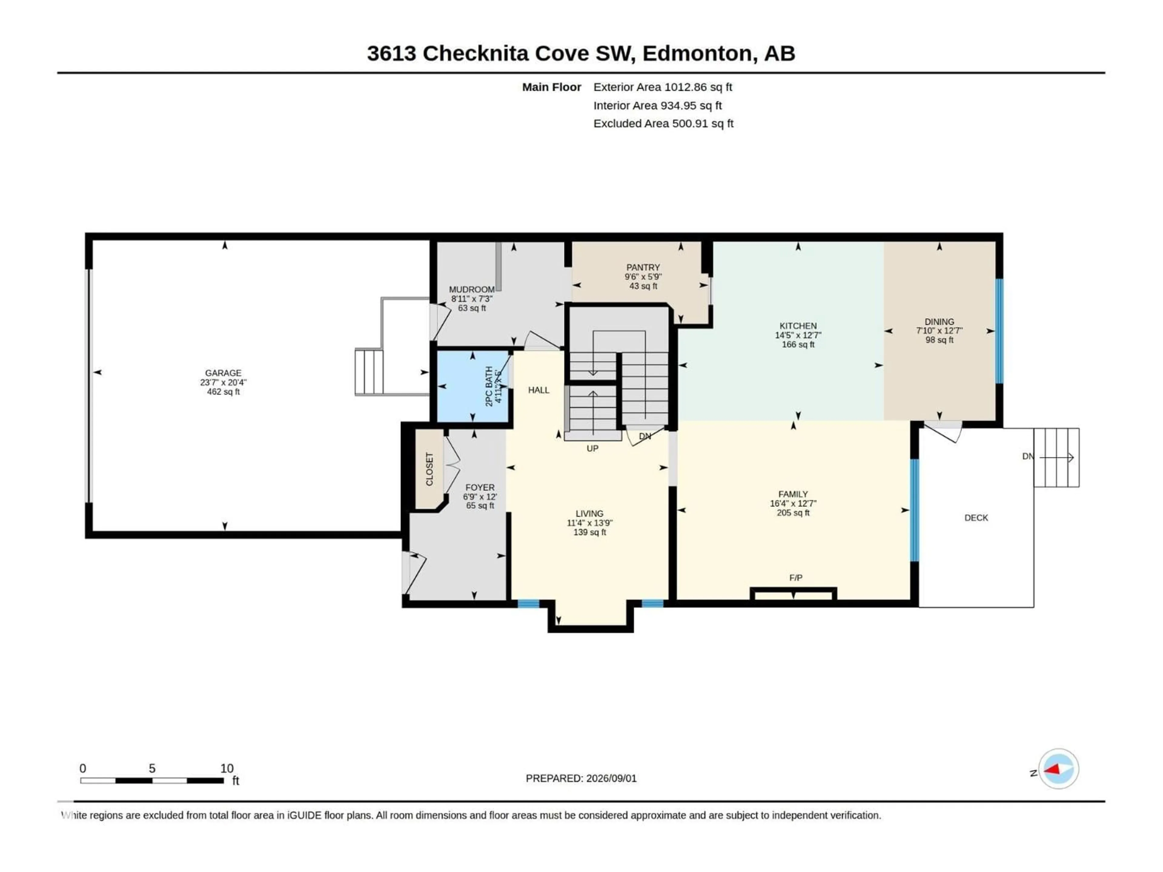 Floor plan for 3613 CHECKNITA COVE, Edmonton Alberta T6W4W7
