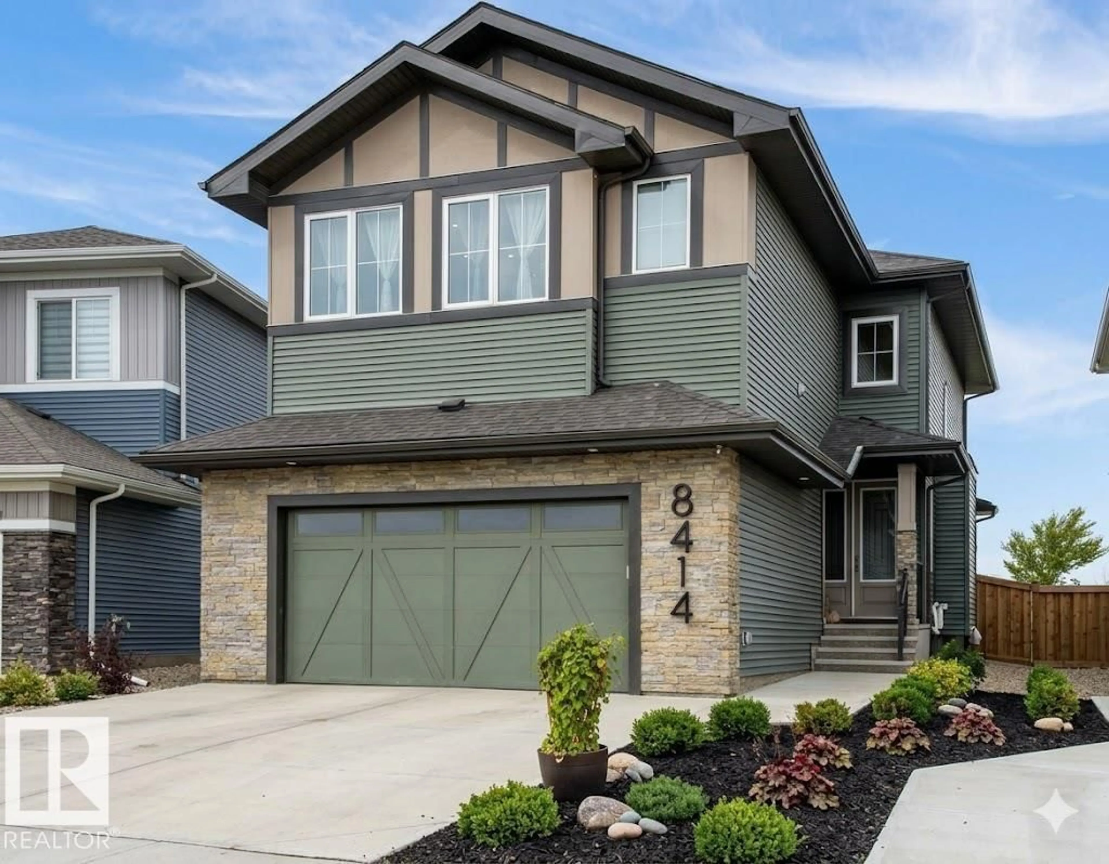 Home with vinyl exterior material, street for NW - 8418 223 A ST, Edmonton Alberta T5T7X2
