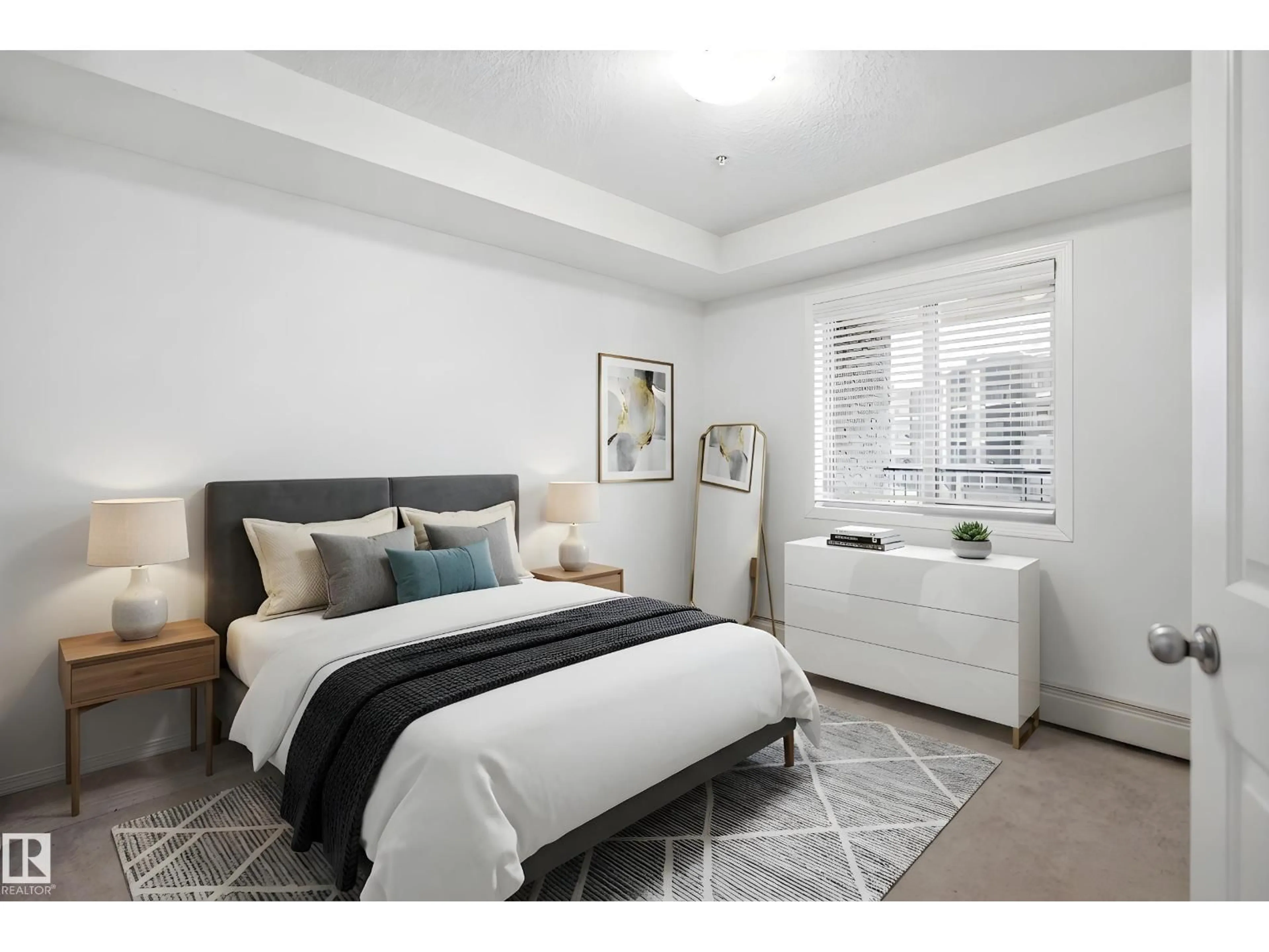 Bedroom with bed, unknown for 205 - 11812 22 AVE SW, Edmonton Alberta T6W2A2