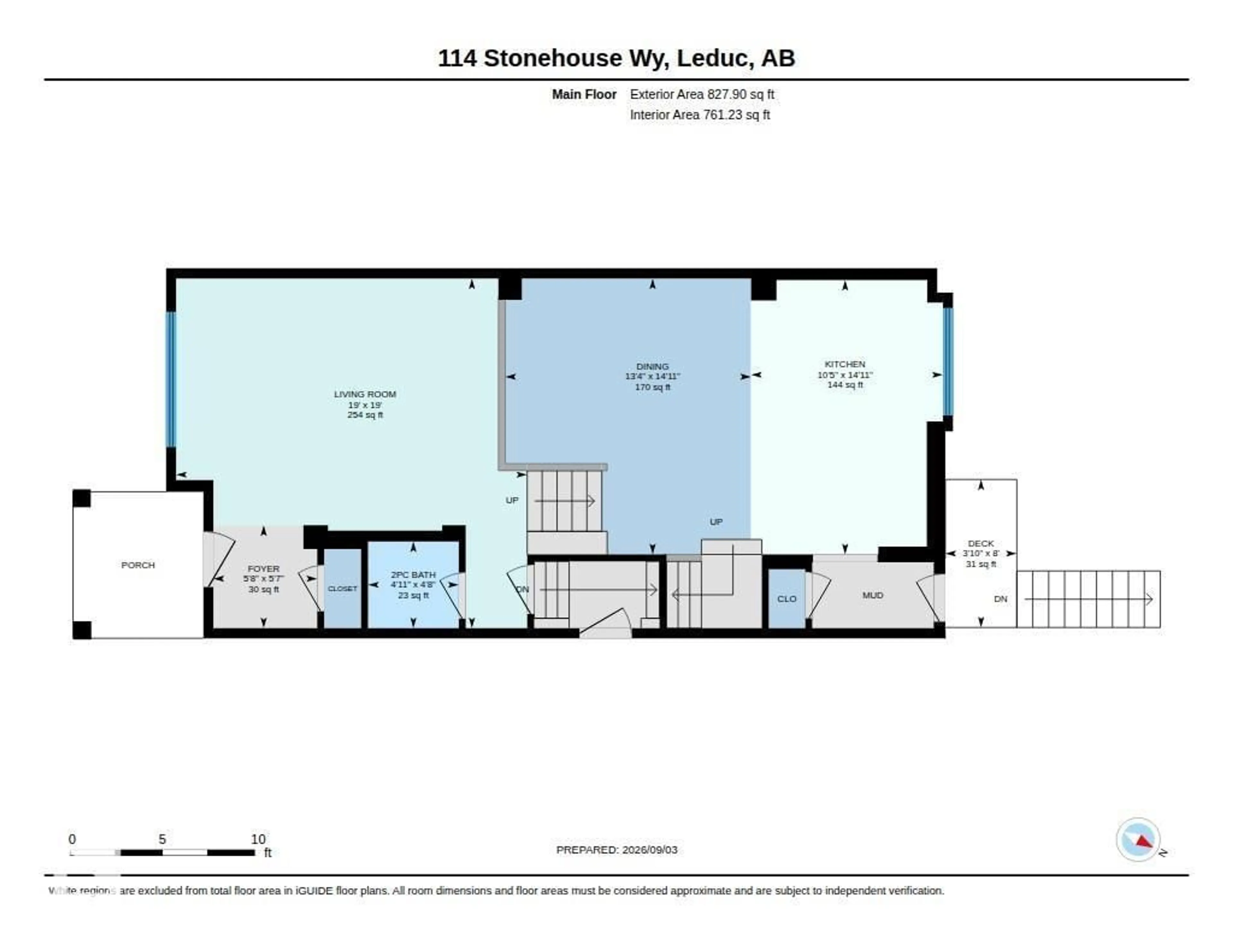 Floor plan for 114 STONEHOUSE WY, Leduc Alberta T9E1R1