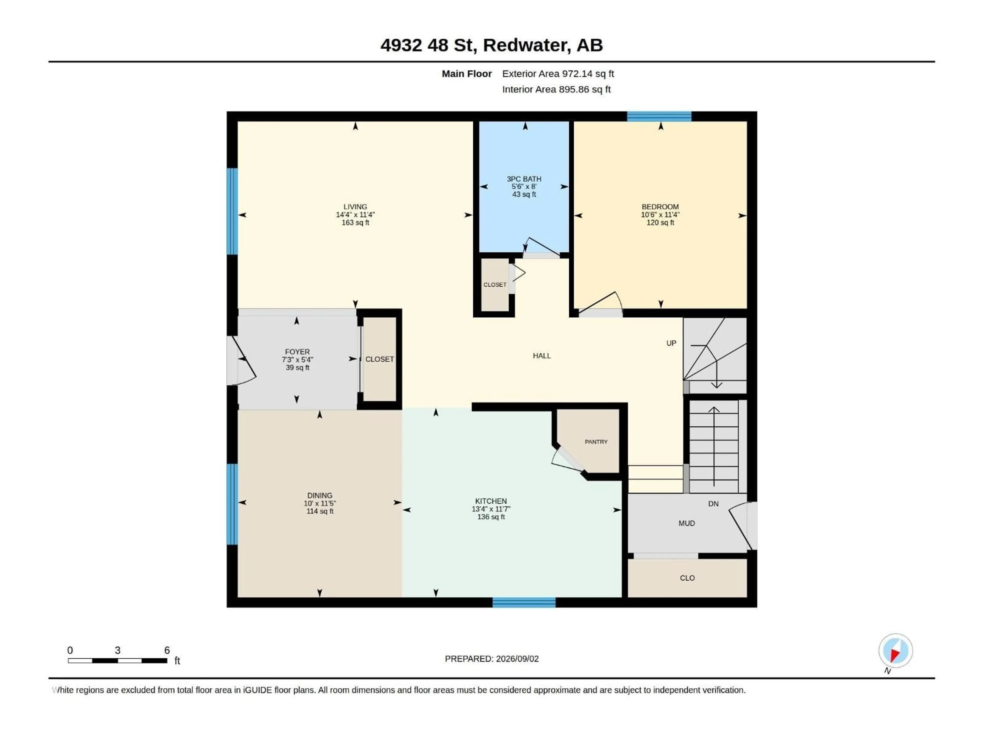 Floor plan for 4932 48 ST, Redwater Alberta T0A2W0