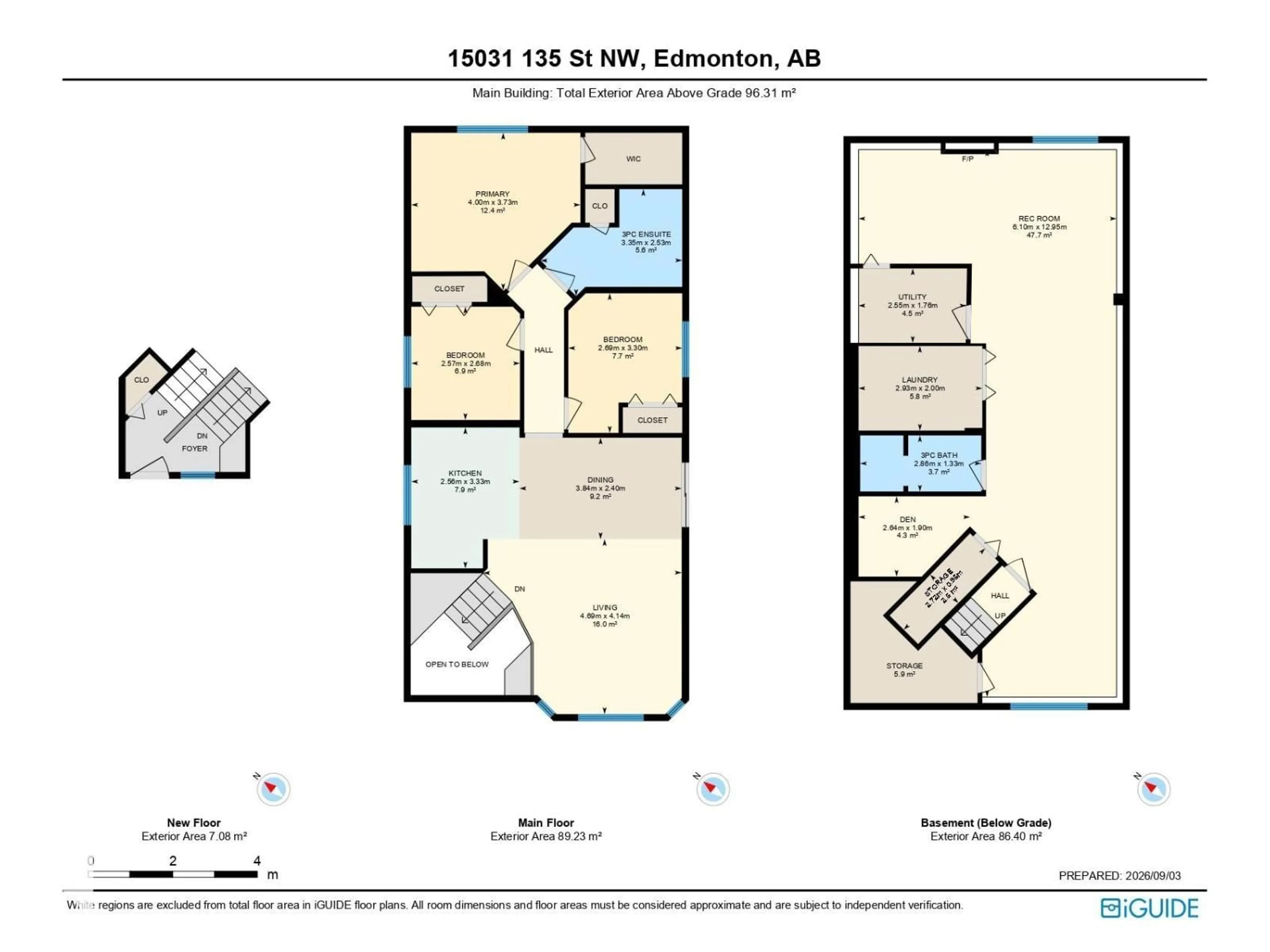 Floor plan for NW - 15031 135 ST, Edmonton Alberta T6V1M9