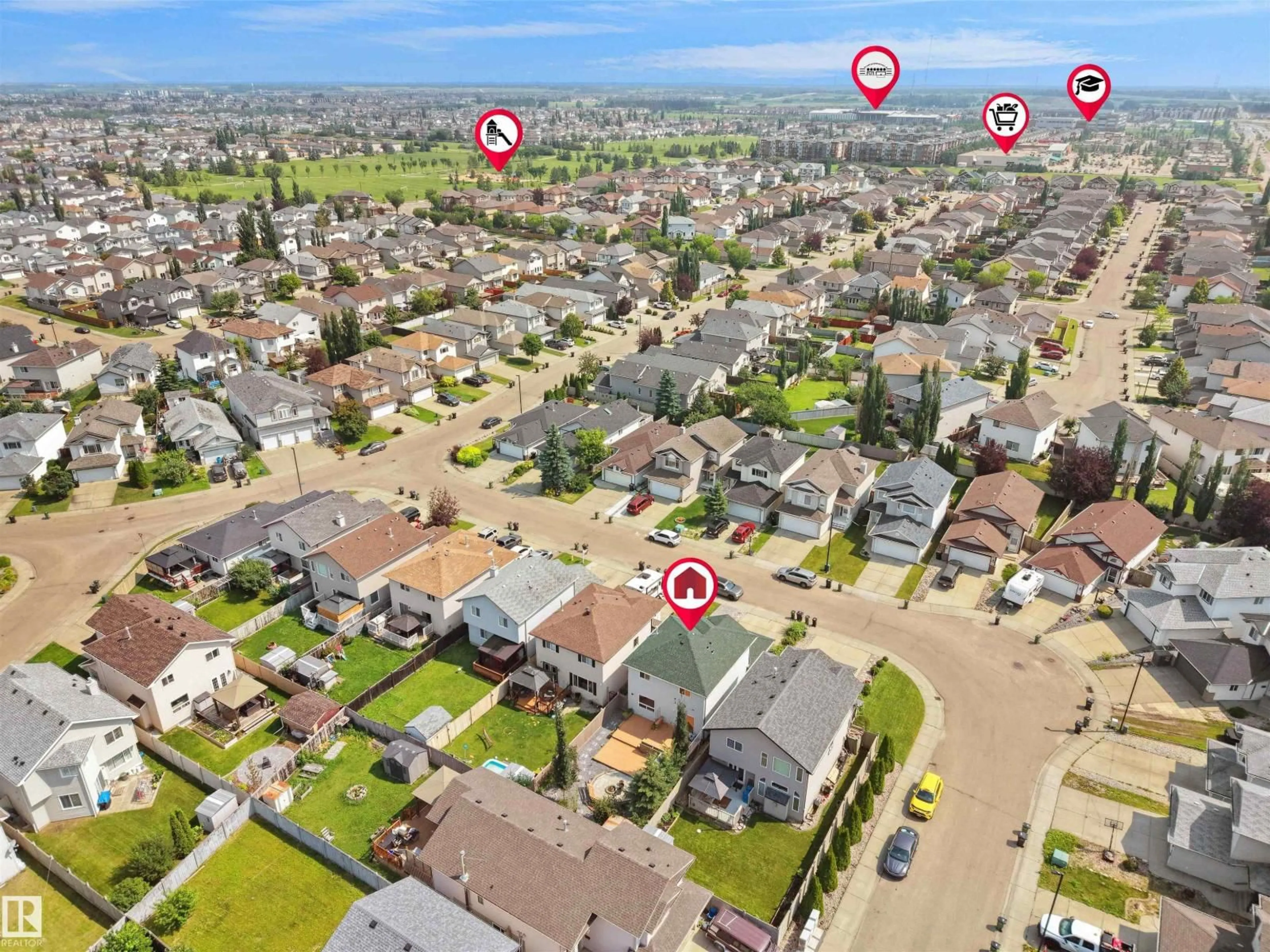A pic from outside/outdoor area/front of a property/back of a property/a pic from drone, street for NW - 2410 32B ST, Edmonton Alberta T6T1Y6