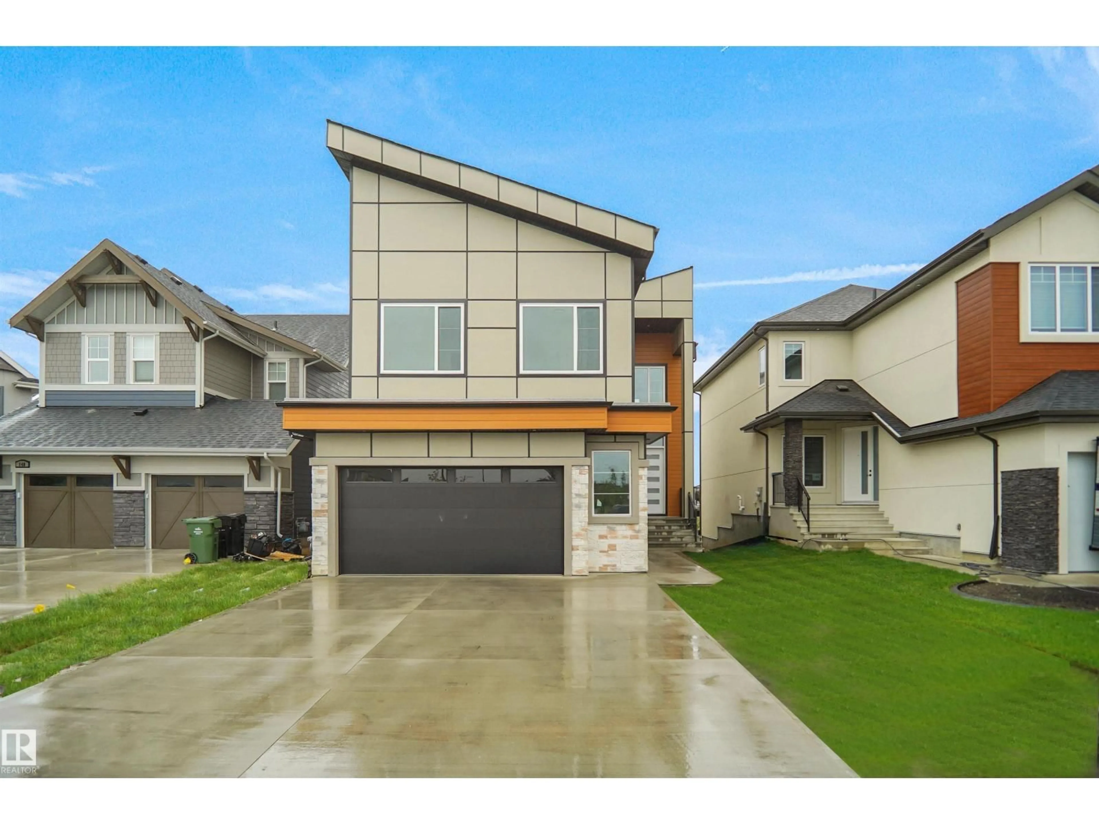 Home with vinyl exterior material, street for 142 EDGEWATER CI, Leduc Alberta T9E1K5