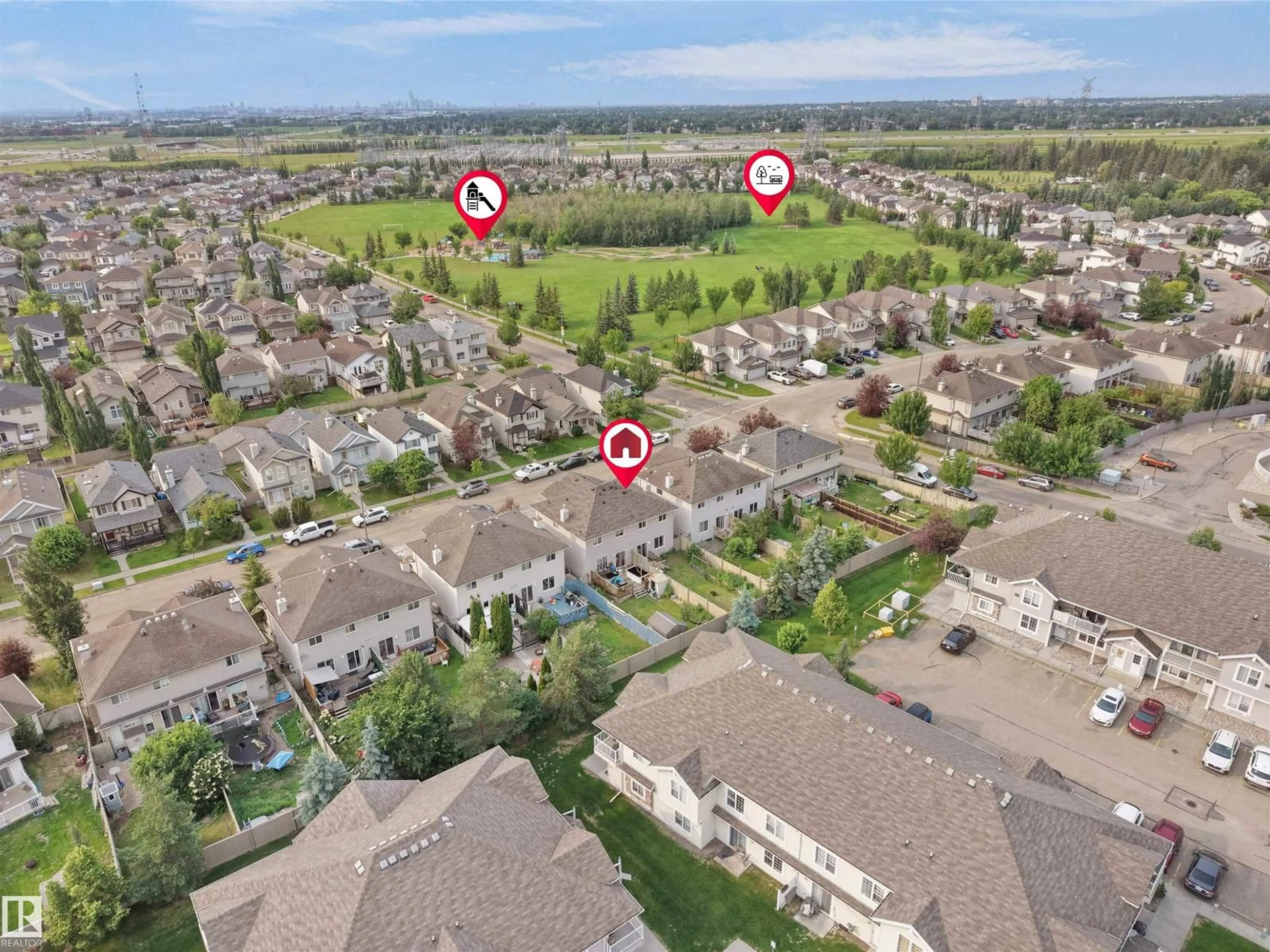 A pic from outside/outdoor area/front of a property/back of a property/a pic from drone, street for 8111 7 AVE SW, Edmonton Alberta T6X1L9