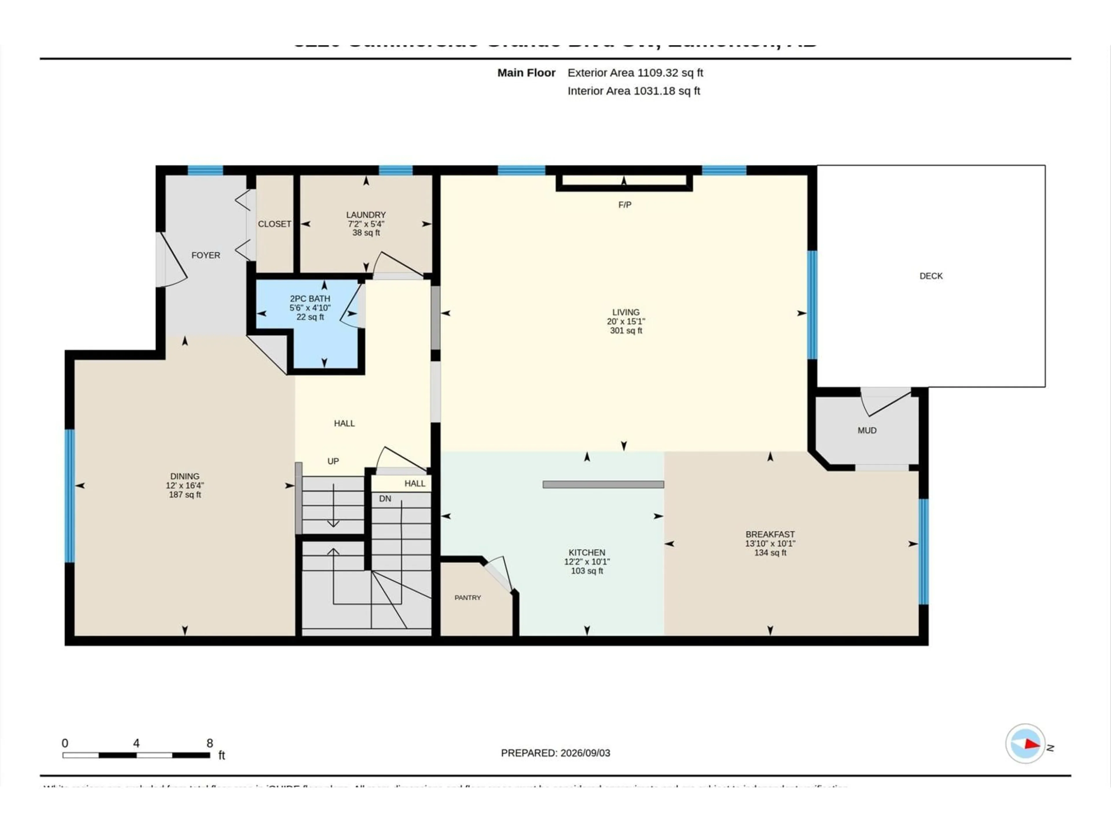 Floor plan for 8220 SUMMERSIDE GRANDE BV, Edmonton Alberta T6X0J2