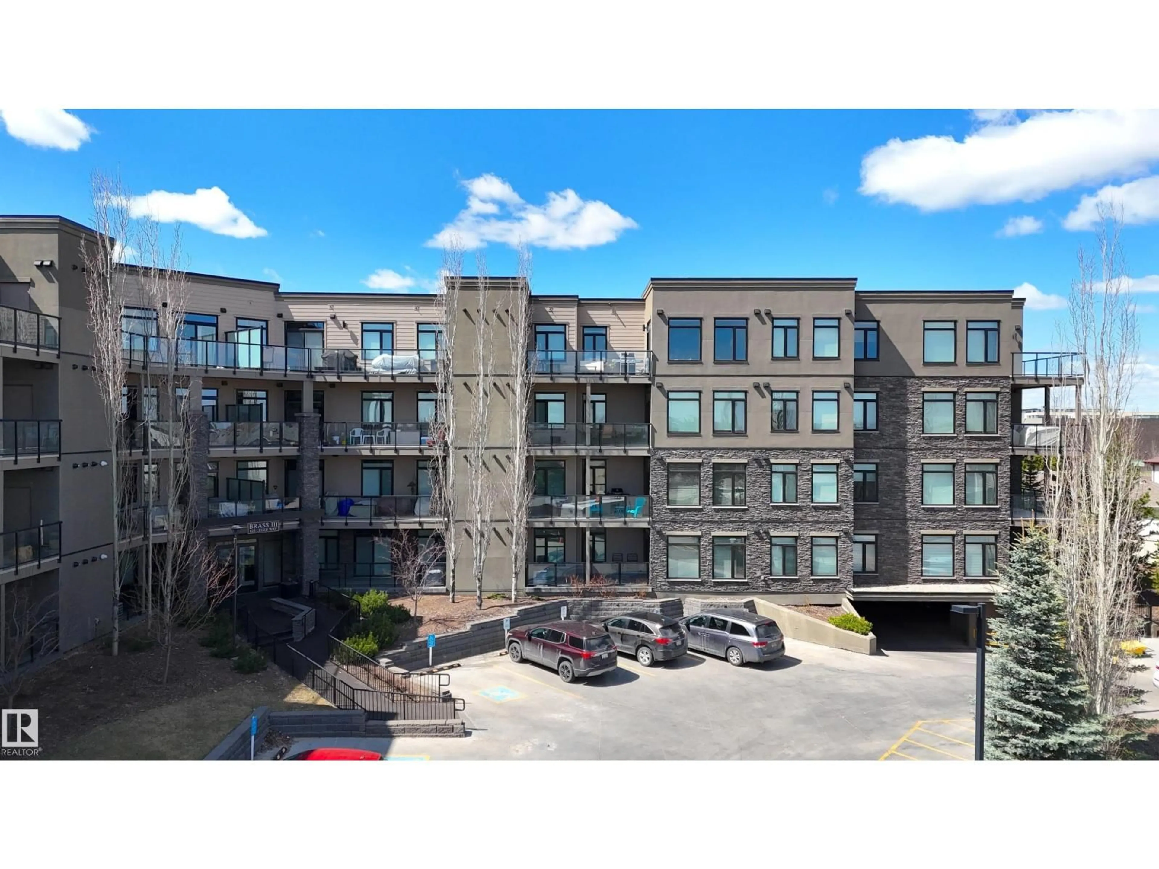 A pic from outside/outdoor area/front of a property/back of a property/a pic from drone, building for #101 - 625 LEGER WY, Edmonton Alberta T6R2T1
