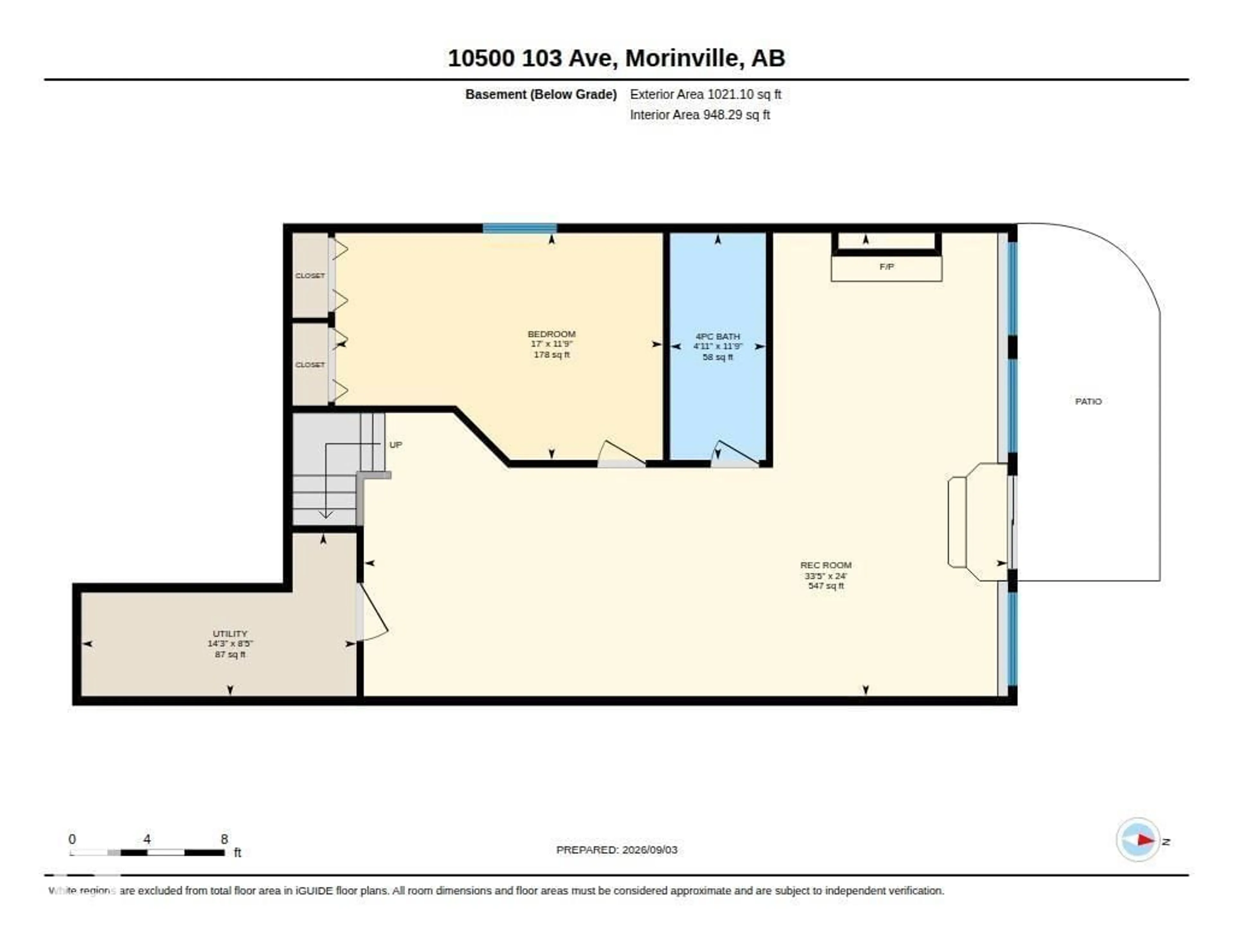 Floor plan for 10 10500 103 AV, Morinville Alberta T8R0E7