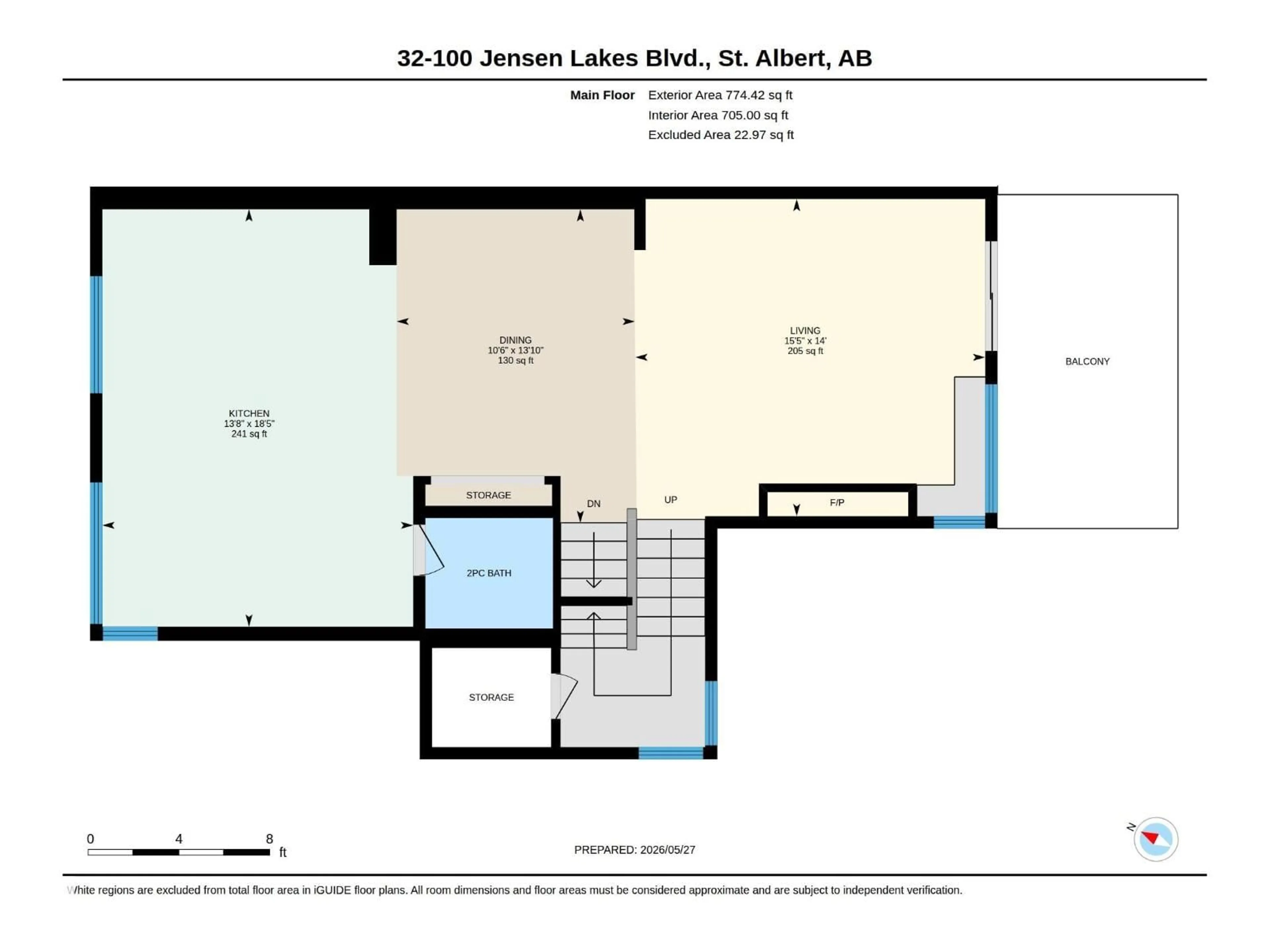 Floor plan for 32 100 JENSEN LAKES BV, St. Albert Alberta T8N7T9