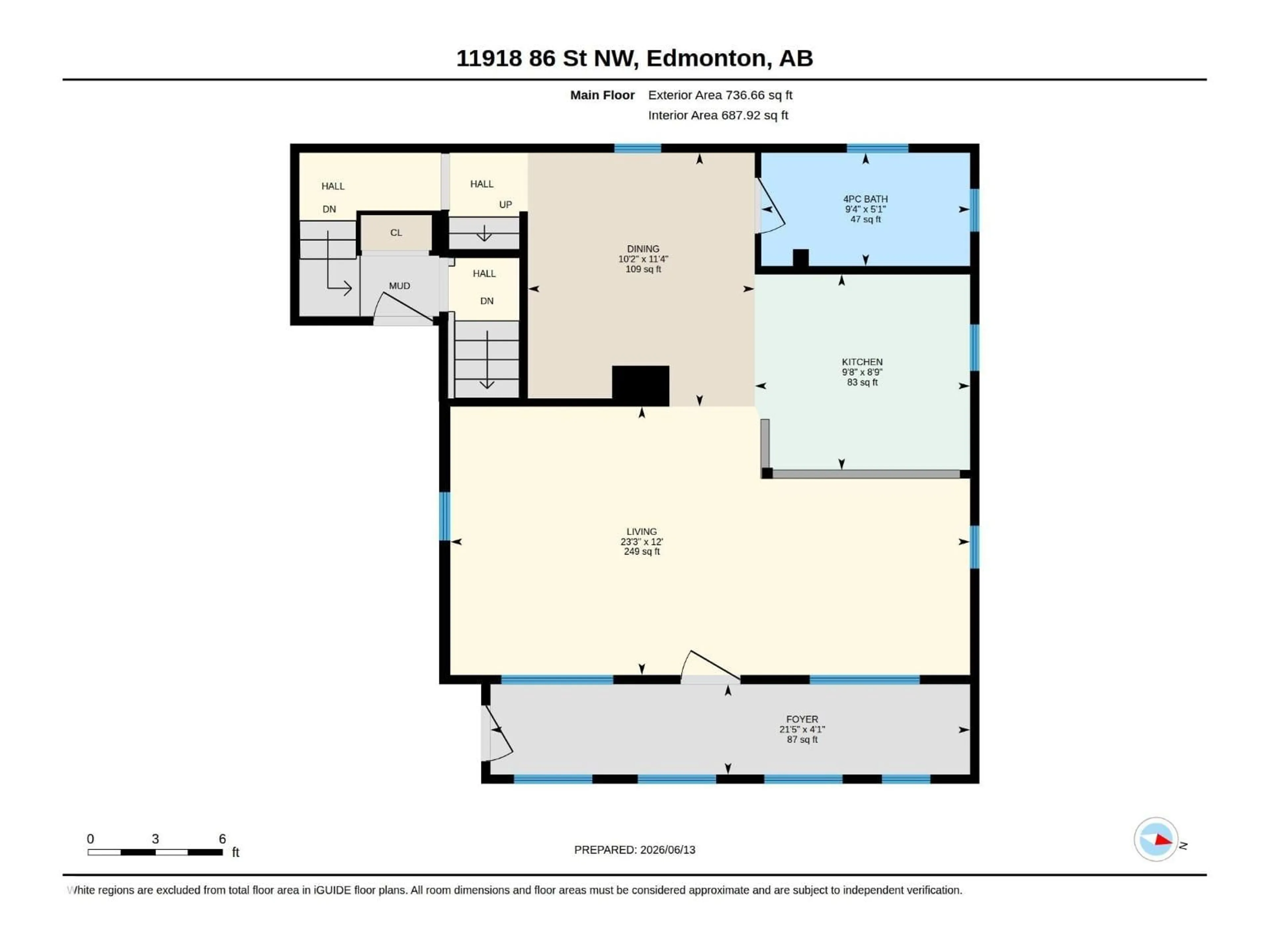 Floor plan for NW - 11918 86 ST, Edmonton Alberta T5B3K2