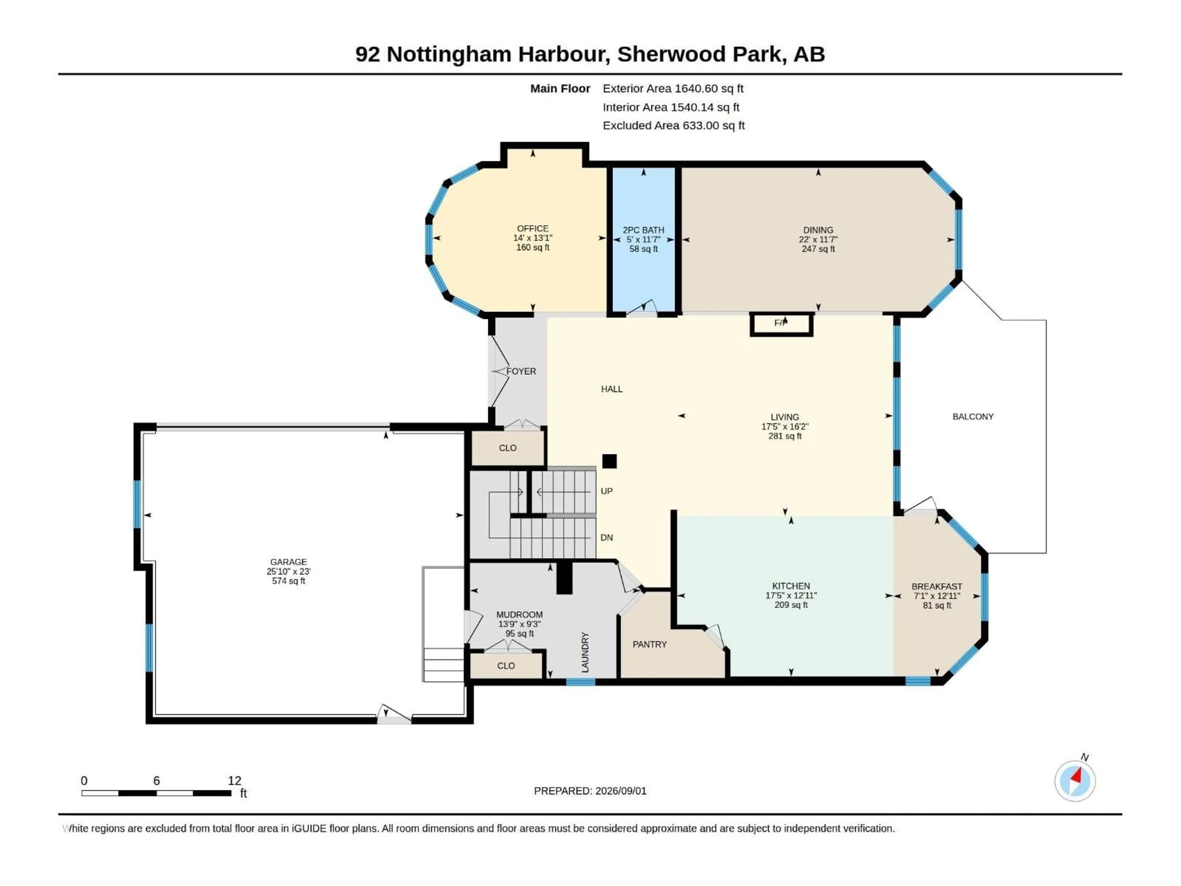 Floor plan for 92 NOTTINGHAM HARBOUR, Sherwood Park Alberta T8A6G2