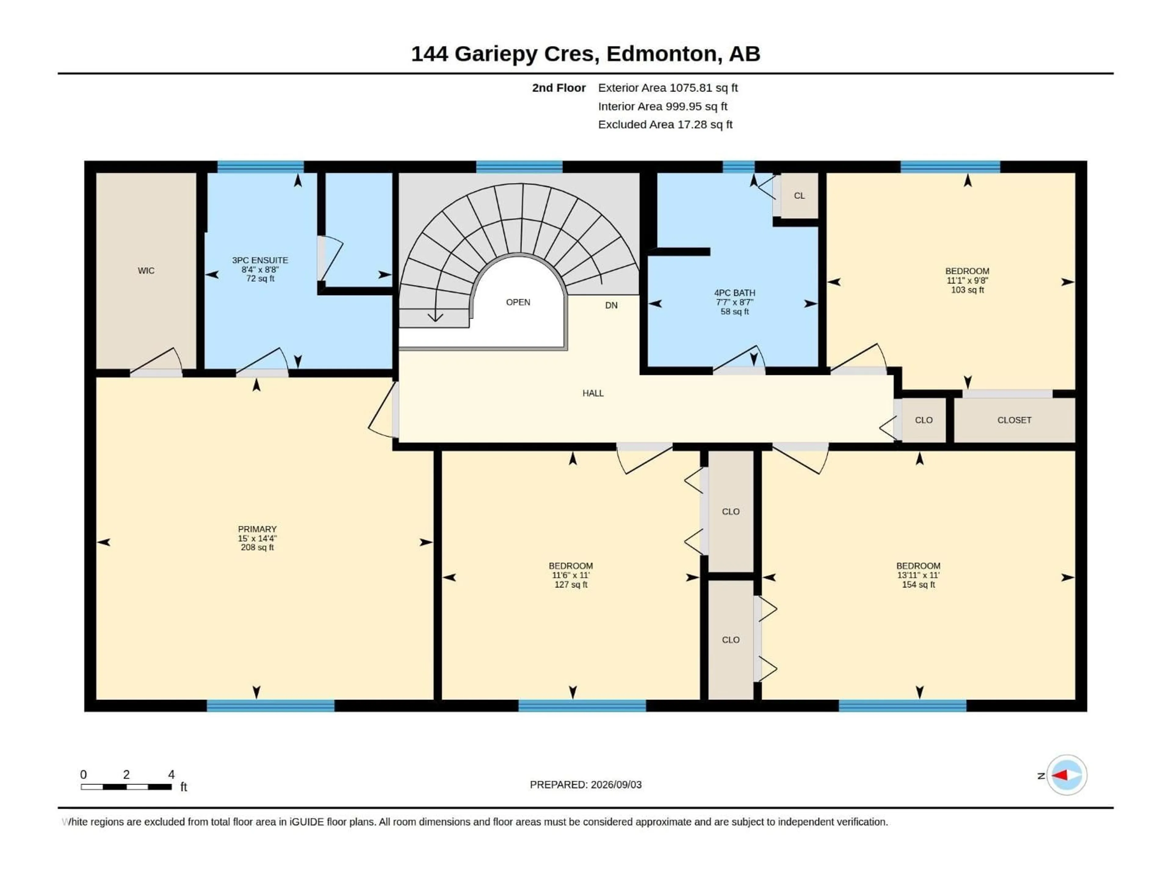 Floor plan for 144 GARIEPY CR, Edmonton Alberta T6M1A1