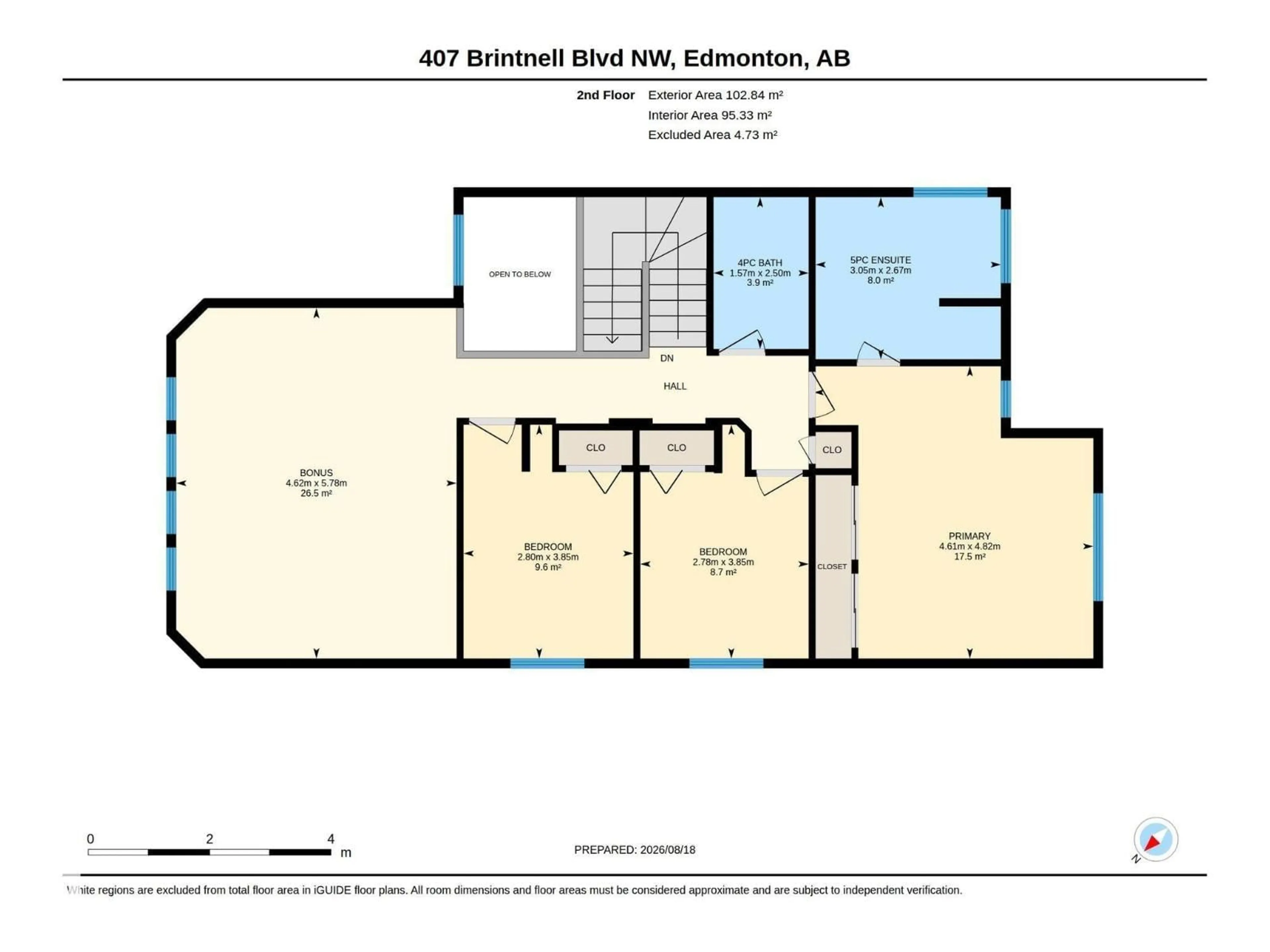 Floor plan for 407 BRINTNELL BV, Edmonton Alberta T5Y0G6