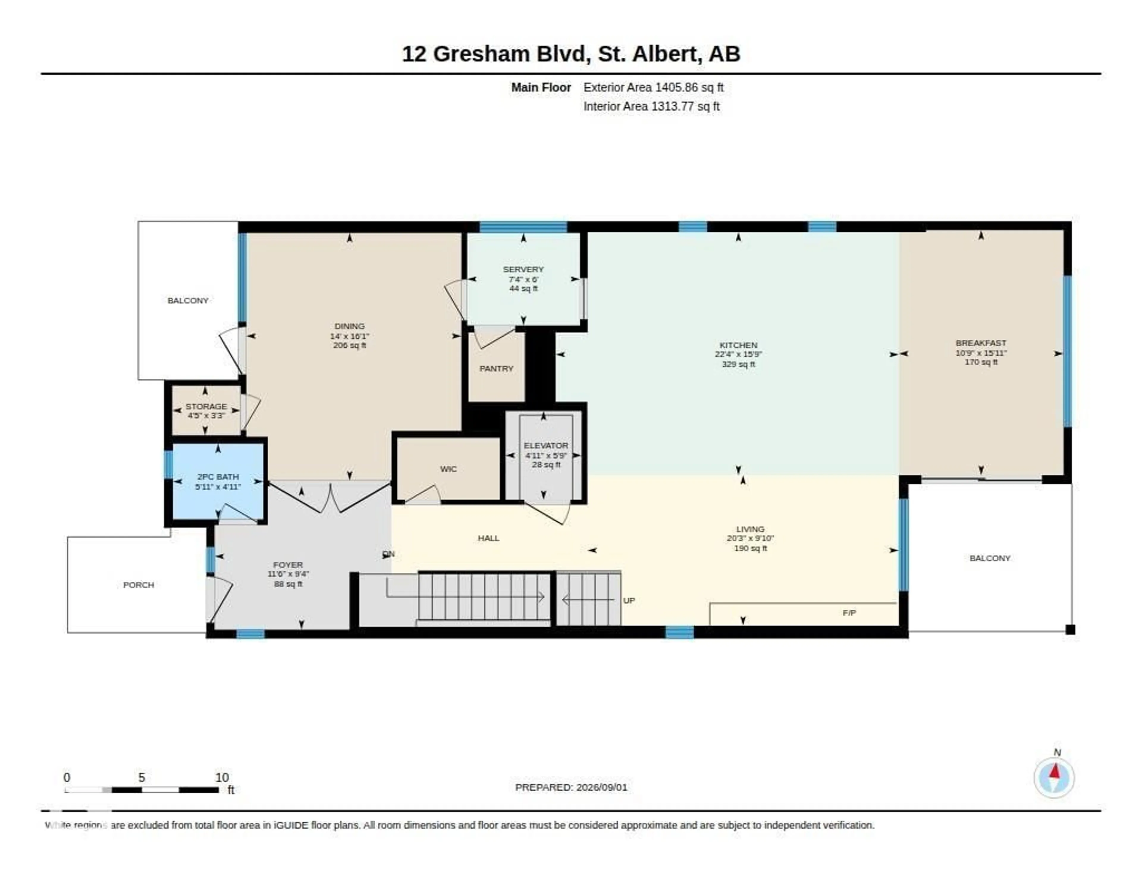 Floor plan for 12 GRESHAM BV, St. Albert Alberta T8N1A9