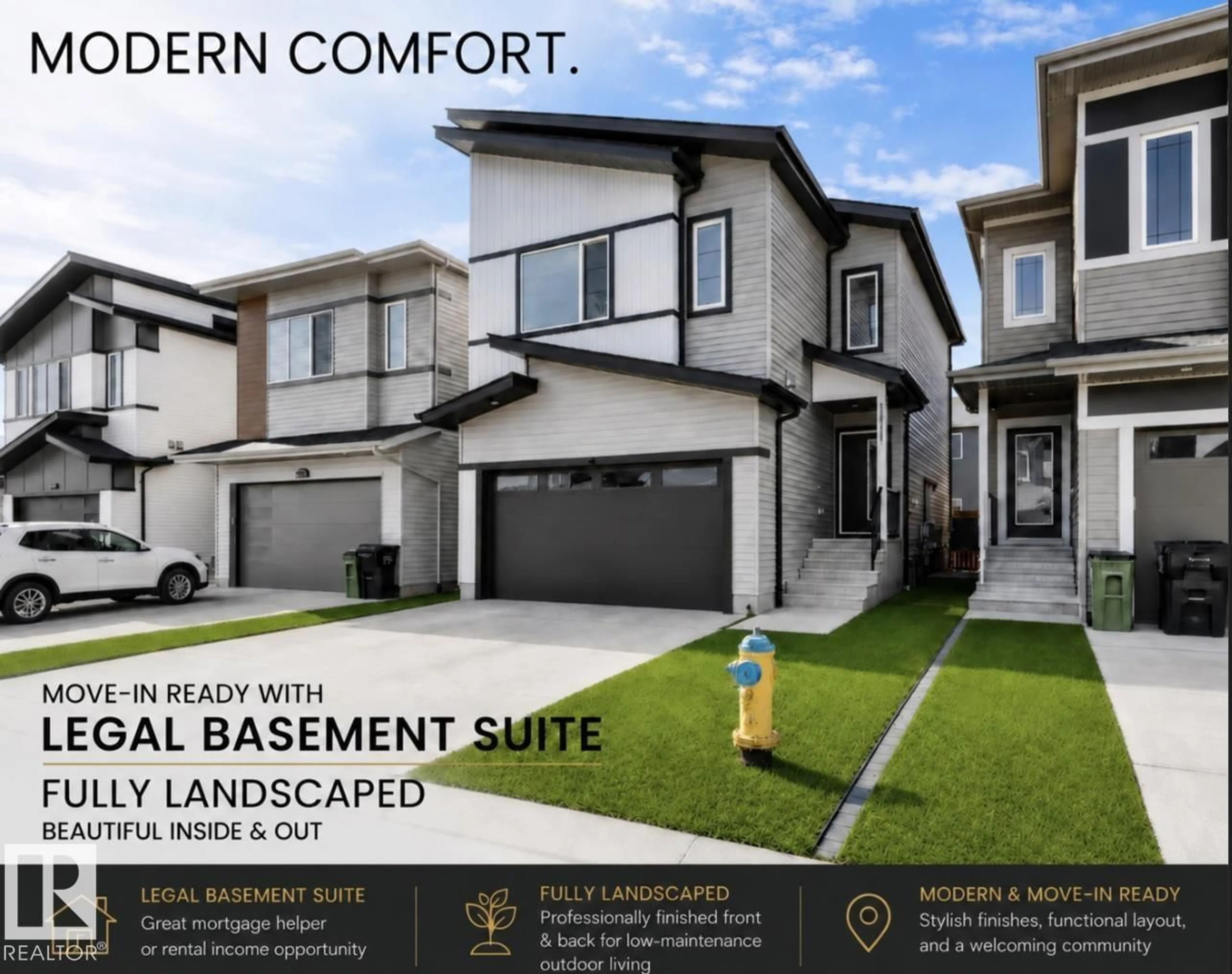 Home with vinyl exterior material, street for 19703 29 AVENUE AVENUE, Edmonton Alberta T6M1M2