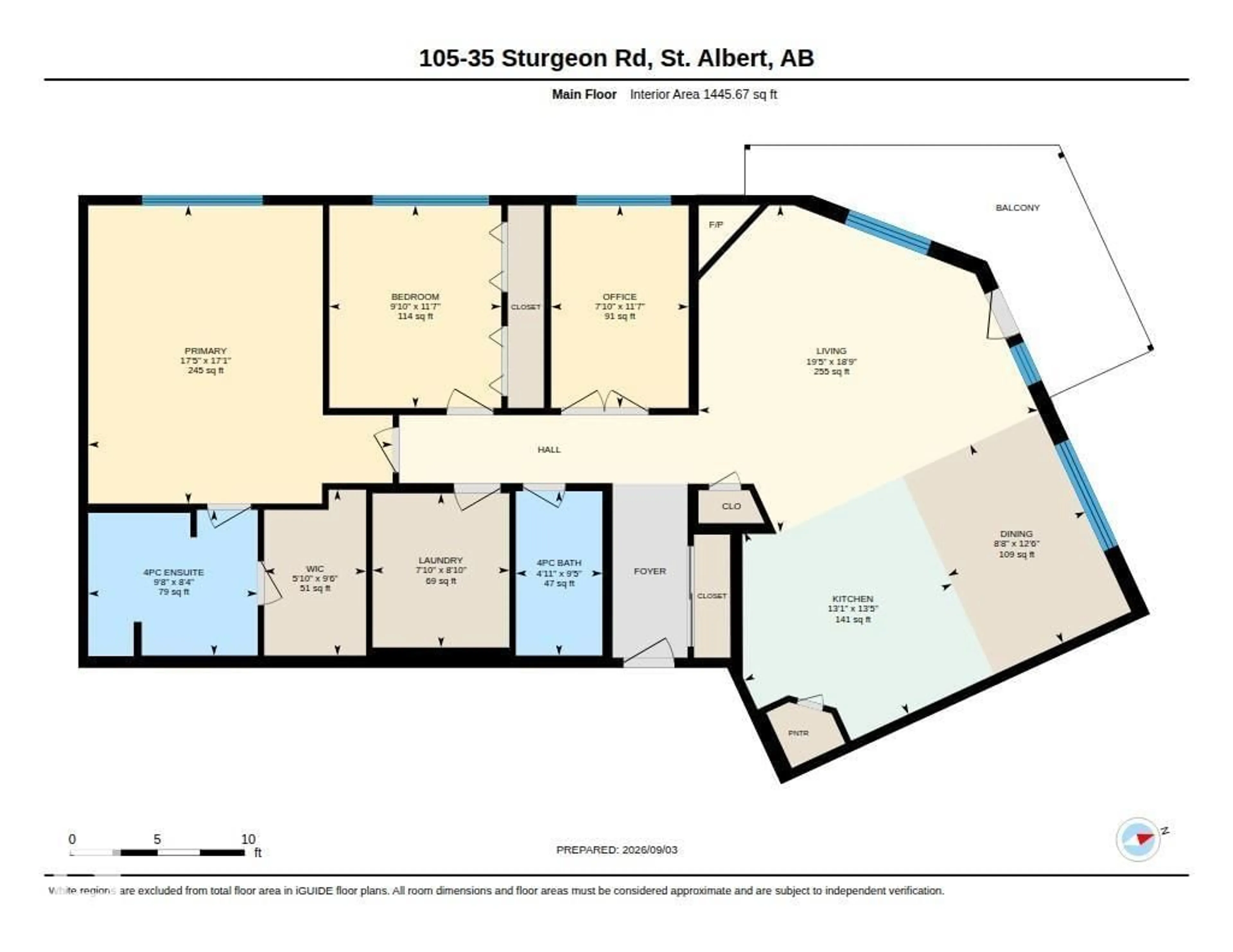 Floor plan for 105 - 105 STURGEON RD, St. Albert Alberta T8N0E8