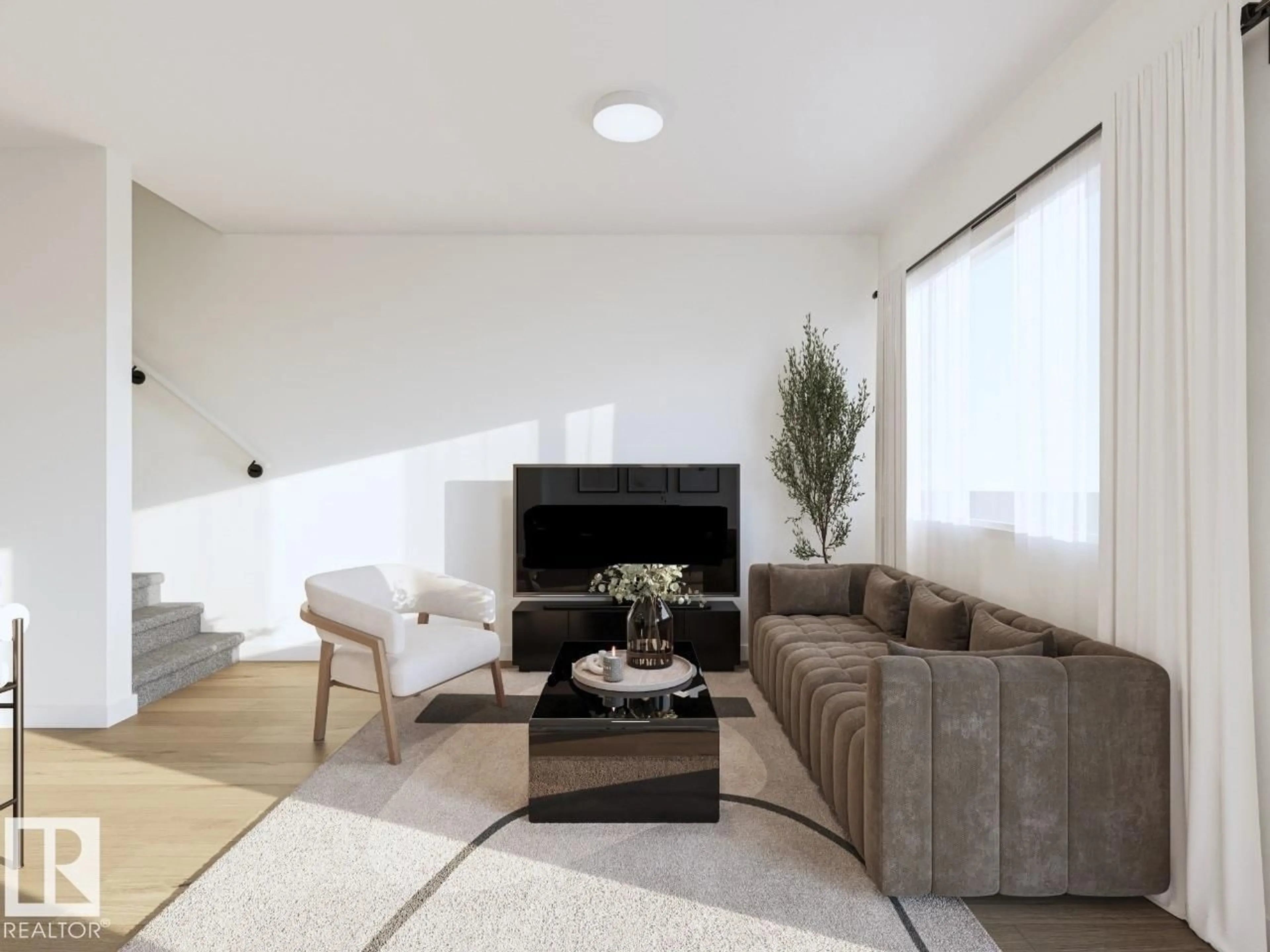 Living room with furniture, unknown for #27 - 3270 CHERNOWSKI WY, Edmonton Alberta T6W3X2