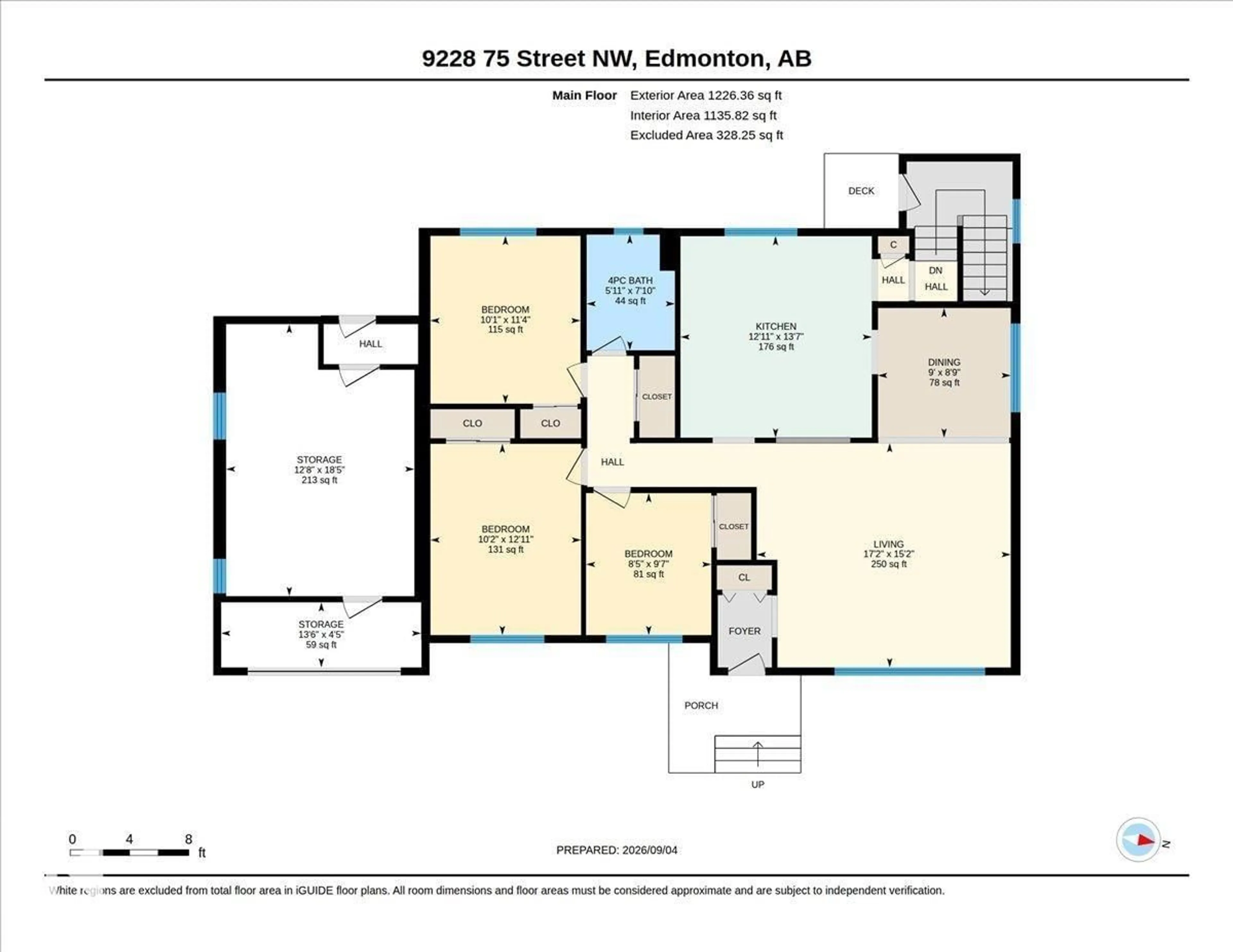 Floor plan for 9228 75 ST, Edmonton Alberta T6C2H4
