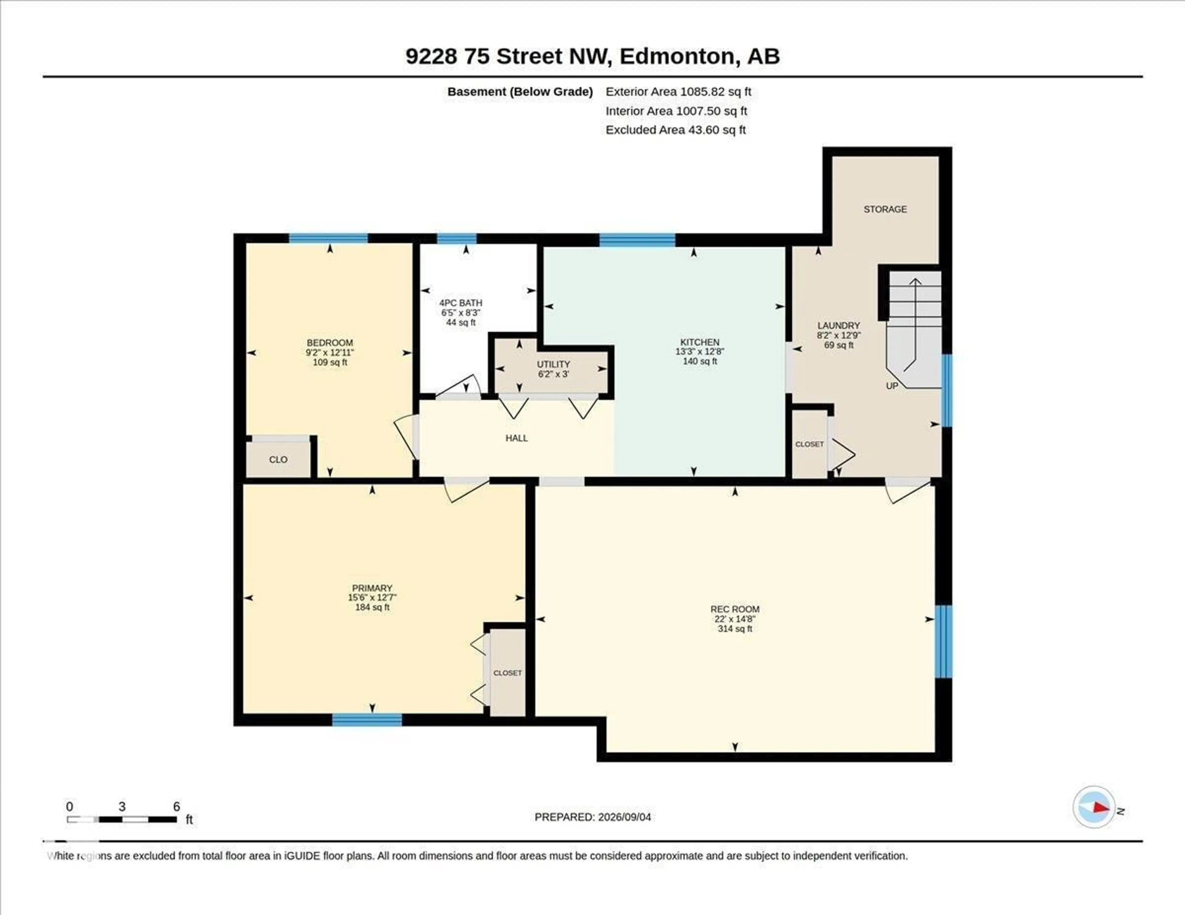 Floor plan for 9228 75 ST, Edmonton Alberta T6C2H4