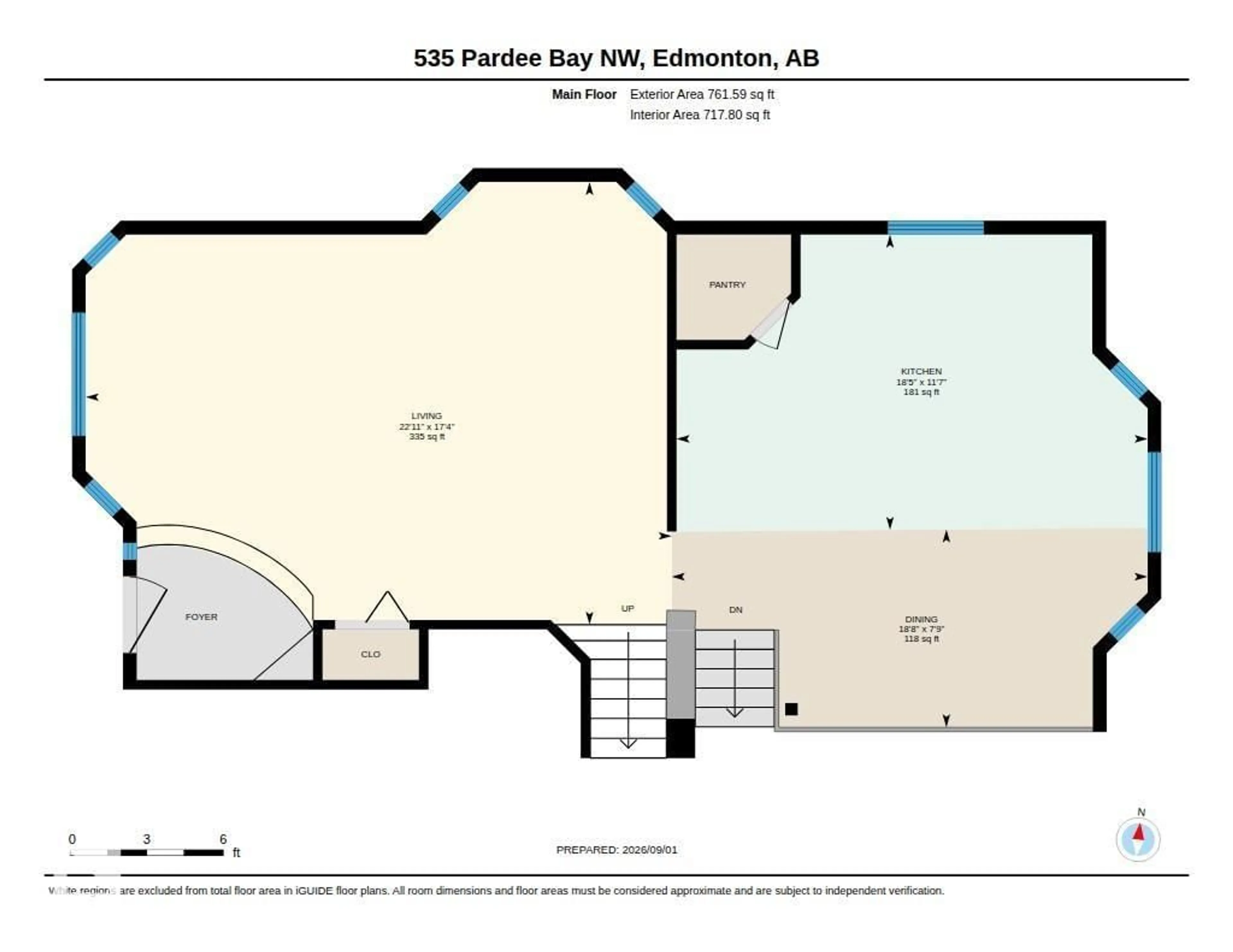 Floor plan for 535 PARDEE BAY, Edmonton Alberta T5T5Y9