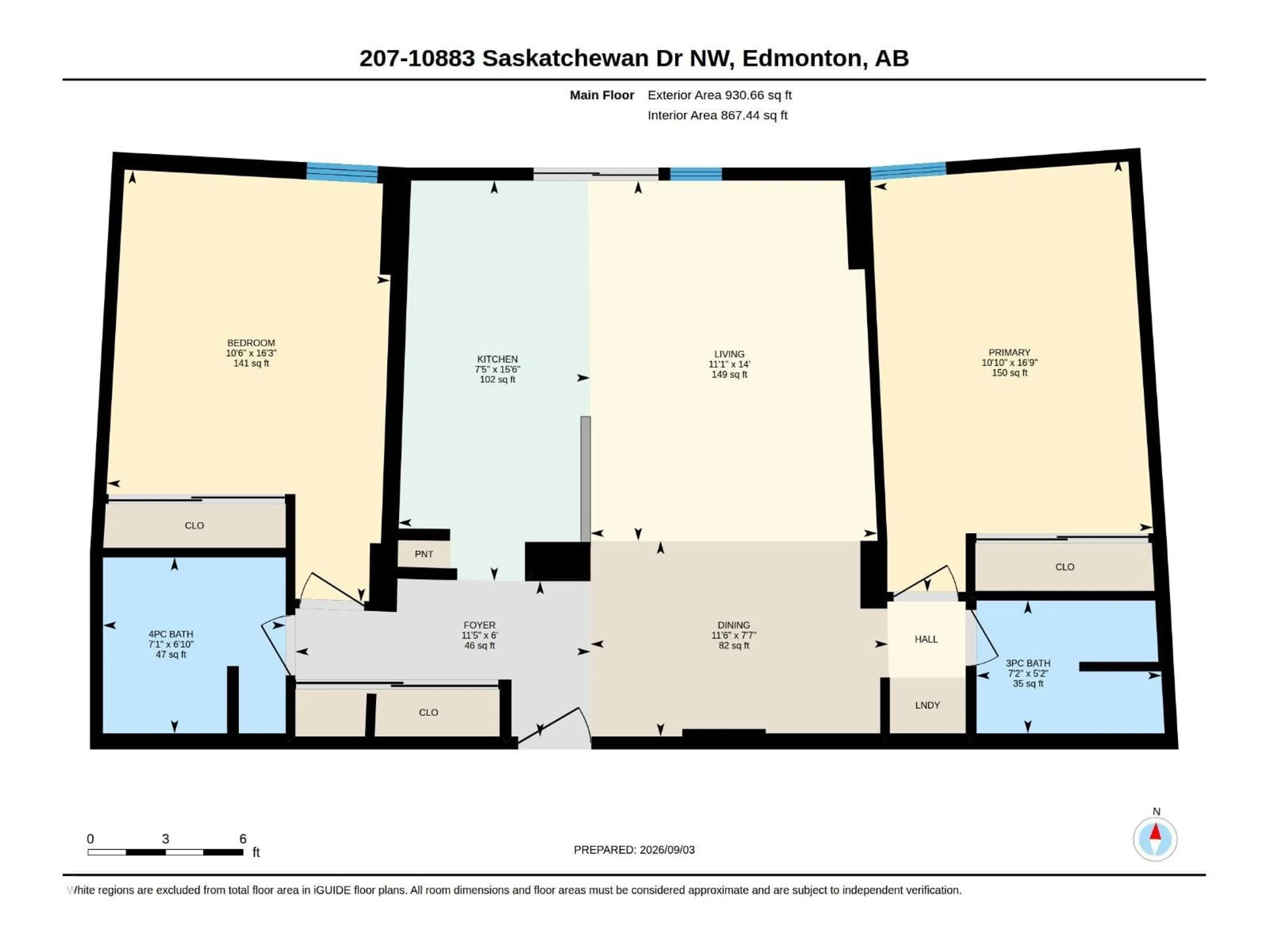 Floor plan for 207 - 10883 SASKATCHEWAN DR NW, Edmonton Alberta T6E4S6